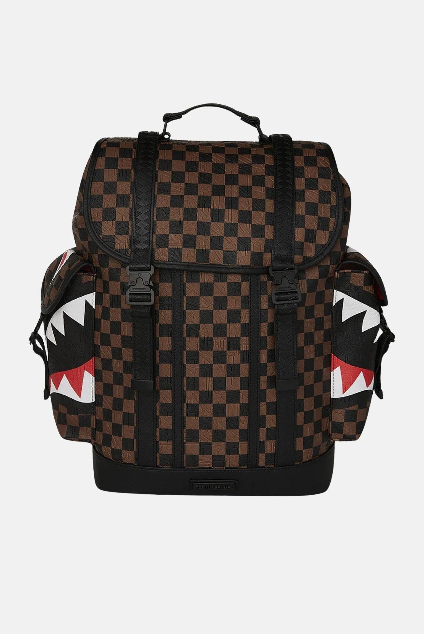 SPRAYGROUND Zaino CHECK 2 EMBOSS MONTE CARLO BACKPACK marrone per uomo e donna 910B8234NSZ . SPRAYGROUND