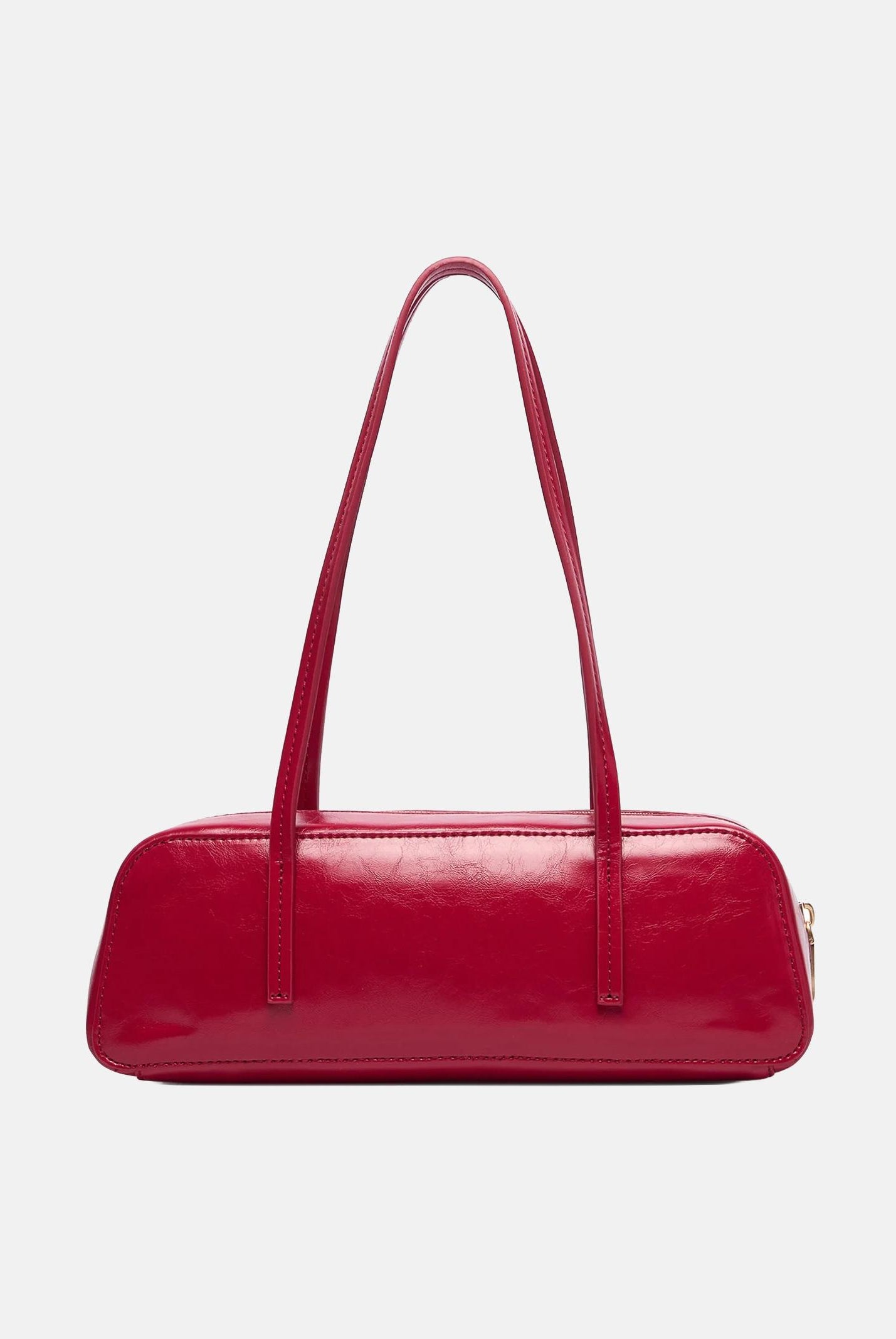 CALVIN KLEIN borsa media a spalla Foil Logo Glossy Bauletto Shoulder Bag Bordeaux Wine e bordeaux, donna. LV04F3638G XLL CALVIN KLEIN