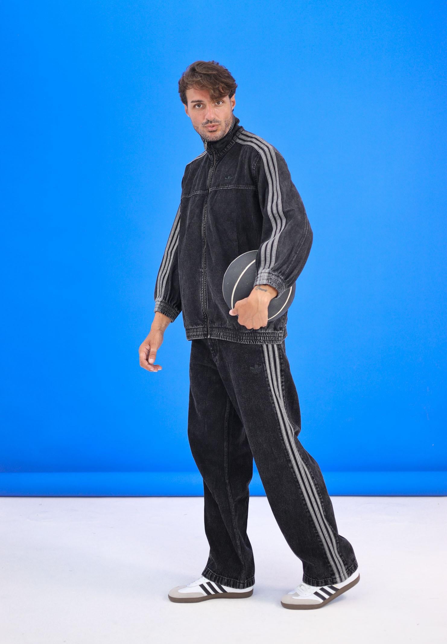 ADIDAS ORIGINALS Jeans Adicolor Denim Firebird nero da uomo JC6718 ADIDAS ORIGINALS