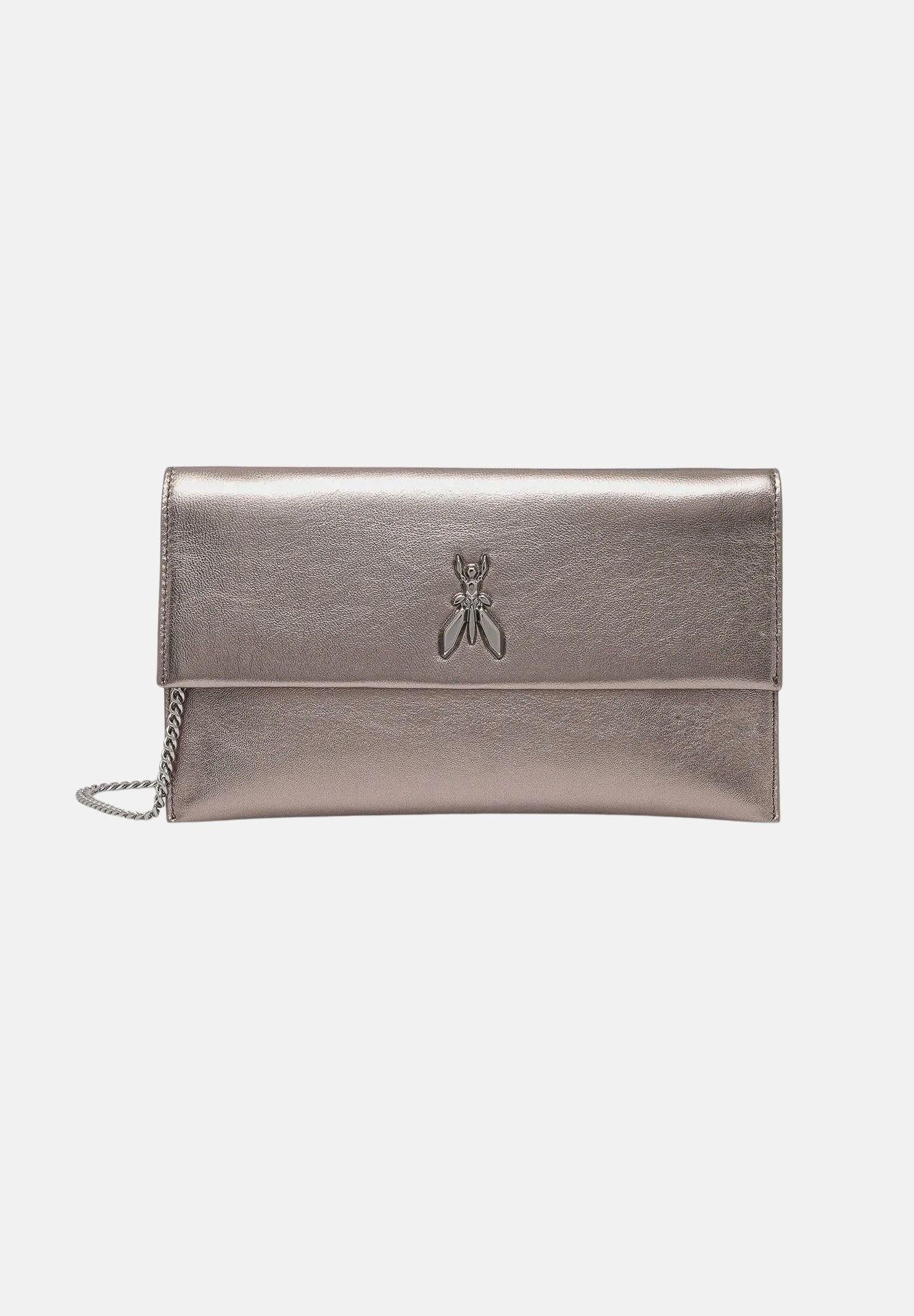 PATRIZIA PEPE Pochette Fly grigio metallizzato da donna CB5460L041 S765 PATRIZIA PEPE