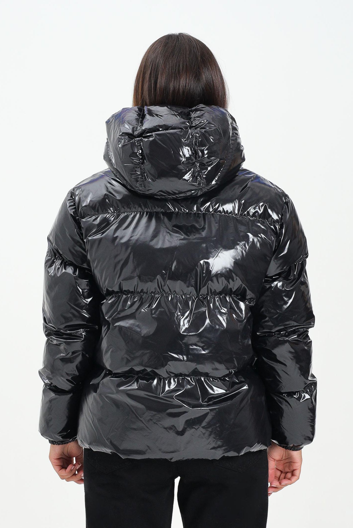 DSQUARED2 Piumino nero per donna, ragazzi e bambini con logo Maple Leaf DQ3042D0ADY DQ900 DSQUARED2