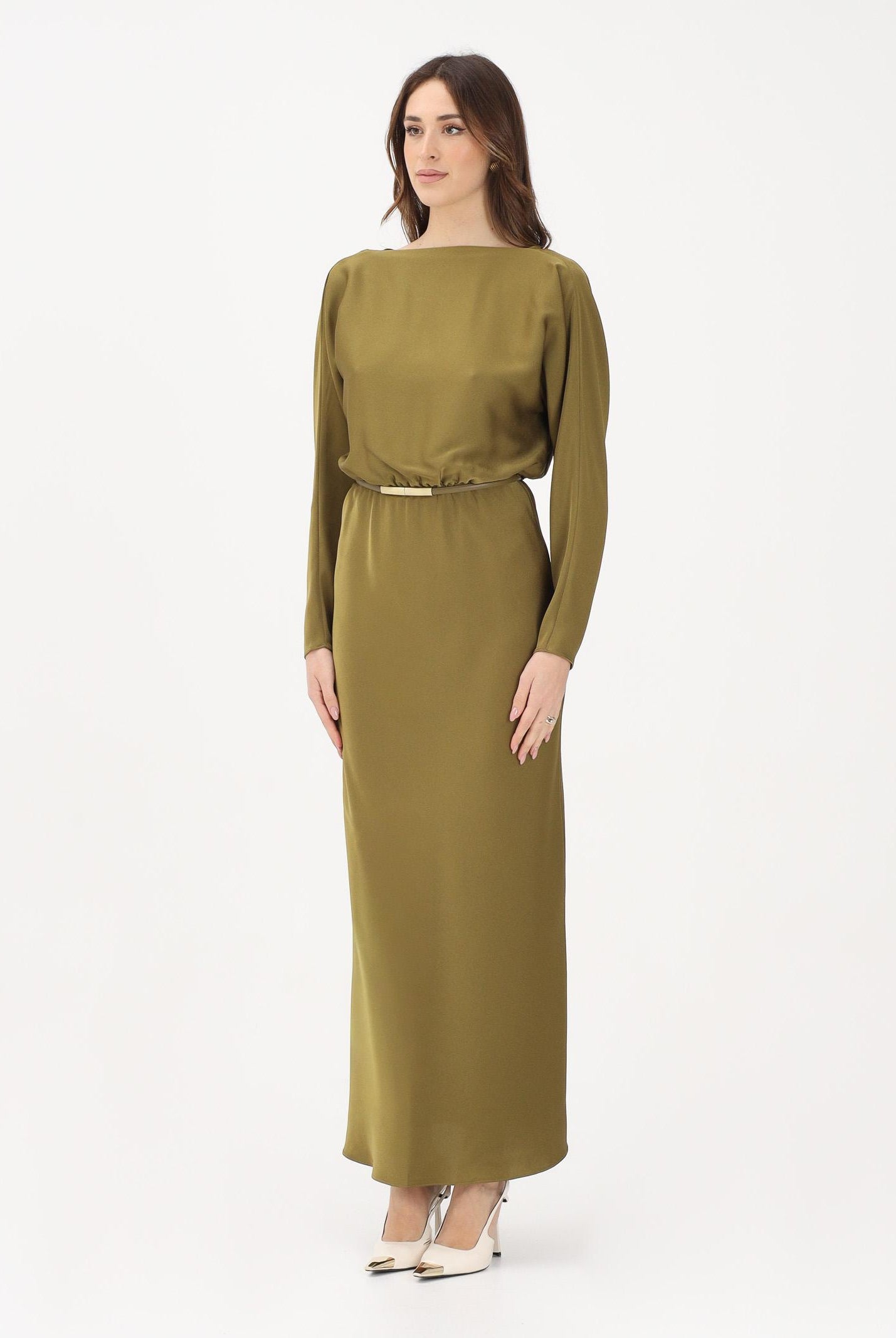 MAX MARA Abito lungo MSEPENTOLA verde kaki da donna 2616221043600 002 MAX MARA