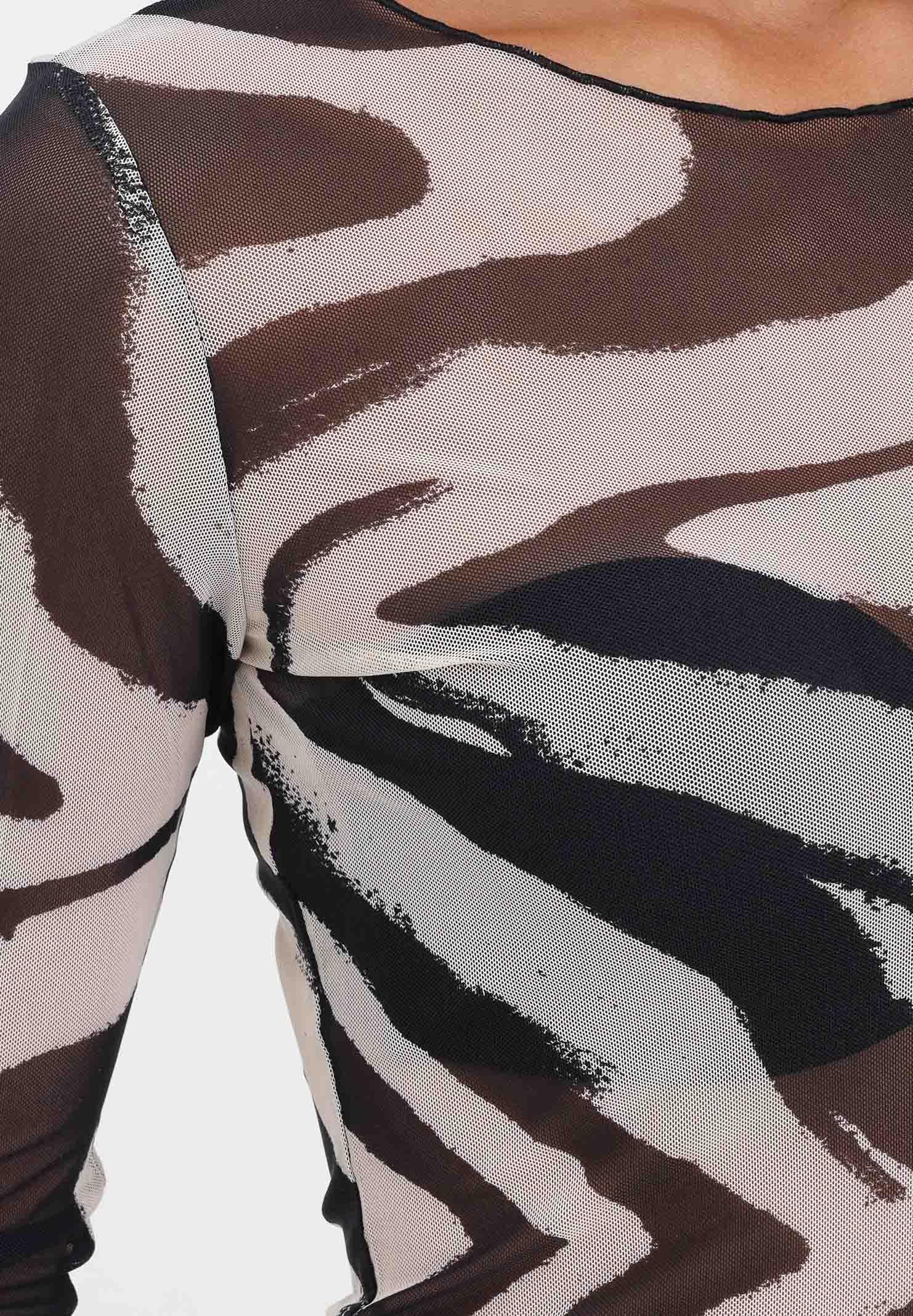 JDY Top elegante nero e panna da donna con fantasia astratta 15356004 BLACKWHITECAP JDY