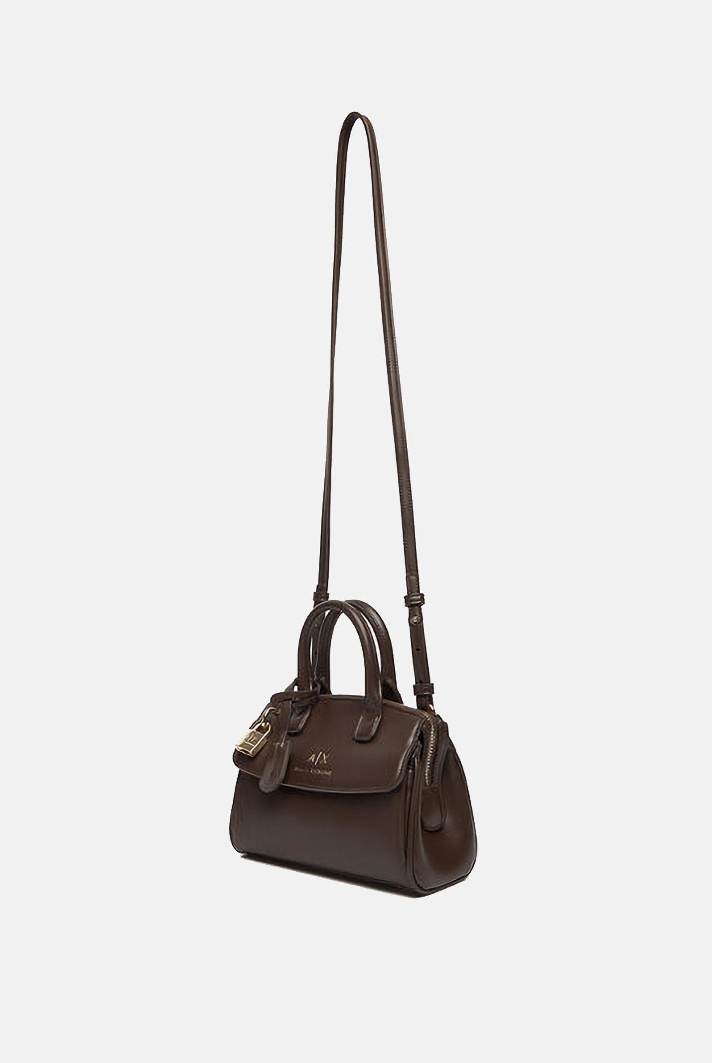 ARMANI EXCHANGE Borsa a mano marrone da donna con lucchetto XW000395AF12040 U6304 ARMANI EXCHANGE