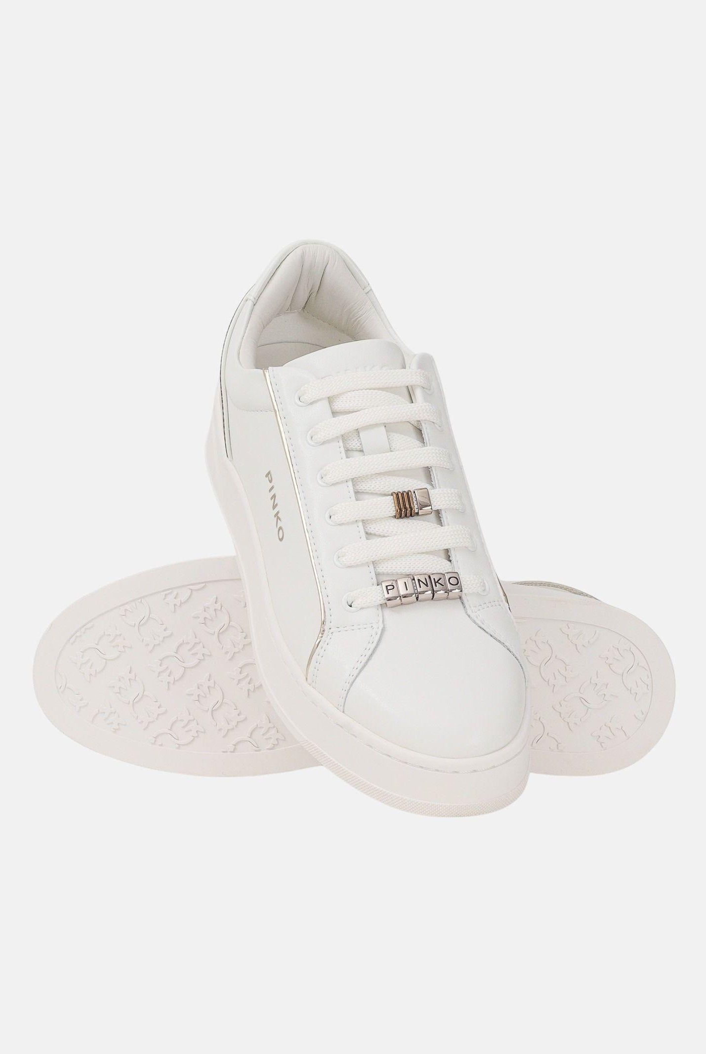 PINKO Sneakers bianche da donna arricchite da dettagli luminosi SS0131P001ZX8 ZX8 PINKO
