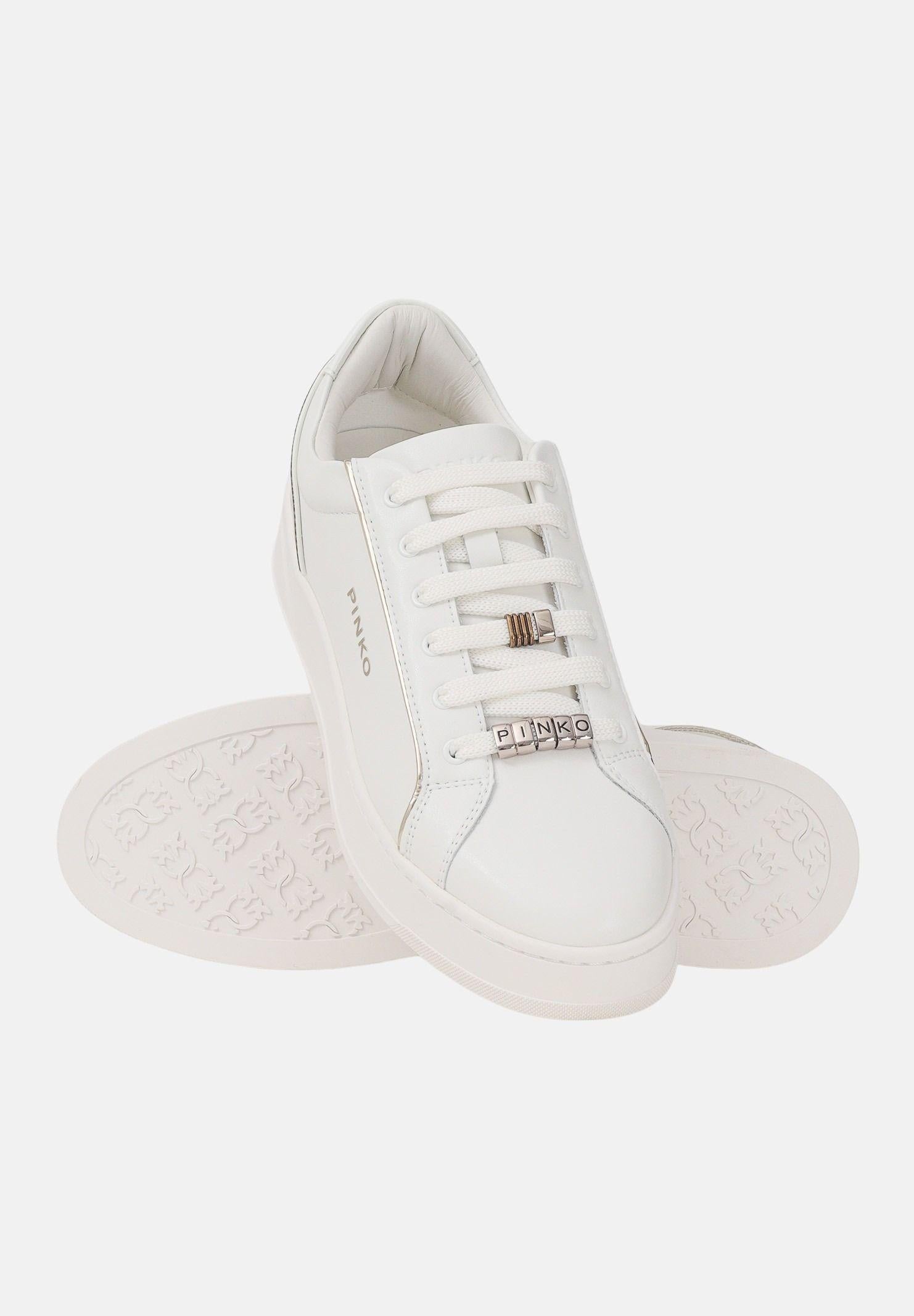 PINKO Sneakers bianche da donna arricchite da dettagli luminosi SS0131P001ZX8 ZX8 PINKO