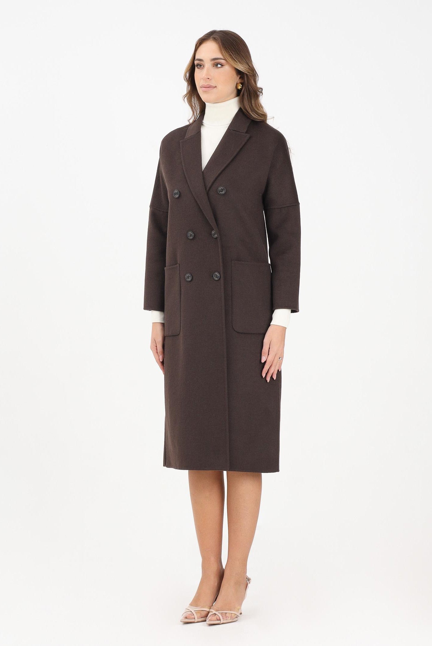 VICOLO Cappotto lungo marrone da donna TF0001 FU69 VICOLO