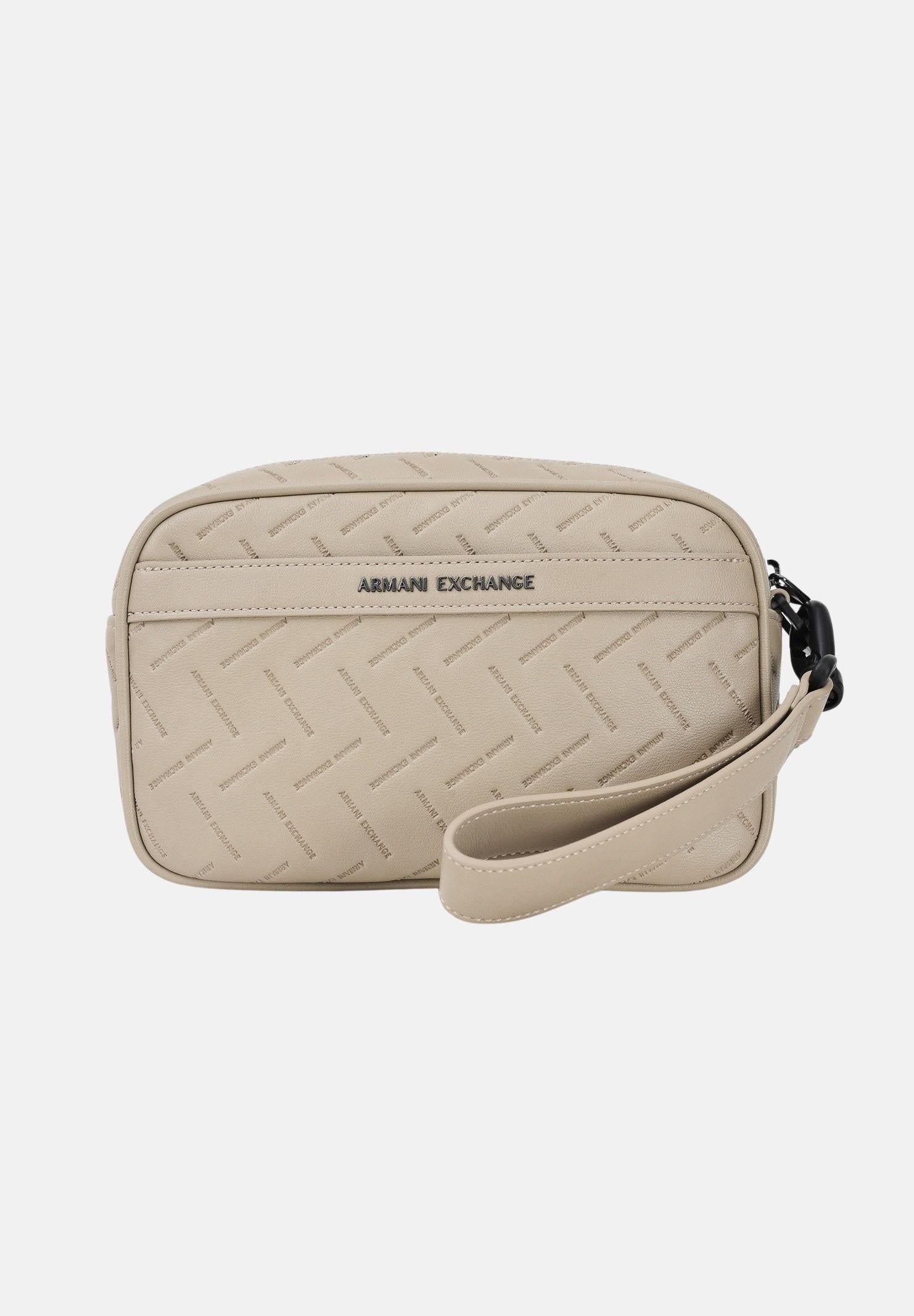 ARMANI EXCHANGE Pochette beige da uomo con logo all-over XM002600AF22652 U6229 ARMANI EXCHANGE