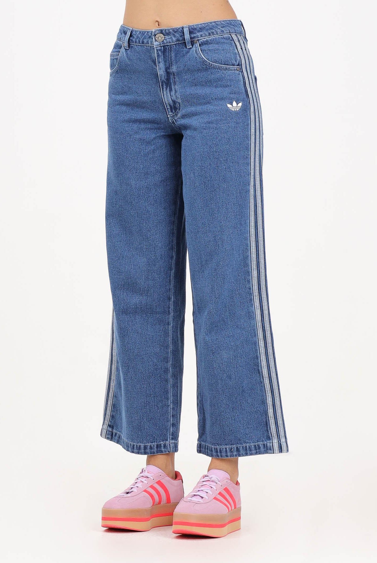 ADIDAS ORIGINALS Jeans Adicolor Denim 3-Stripes in denim chiaro da donna JD2574 ADIDAS ORIGINALS