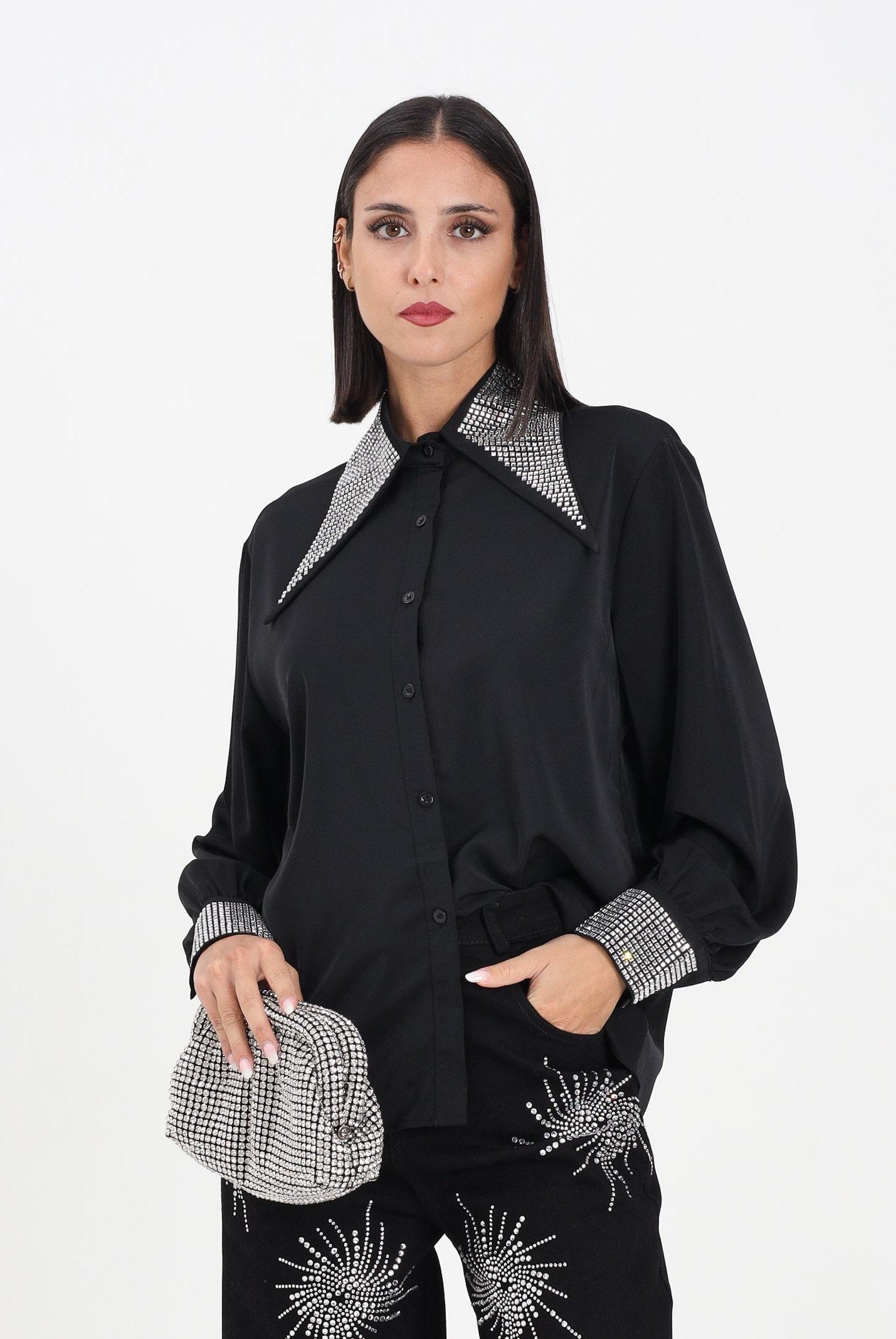TPN Camicia a manica lunga Yalardy nera da donna YALARDY252W5 D6 TPN