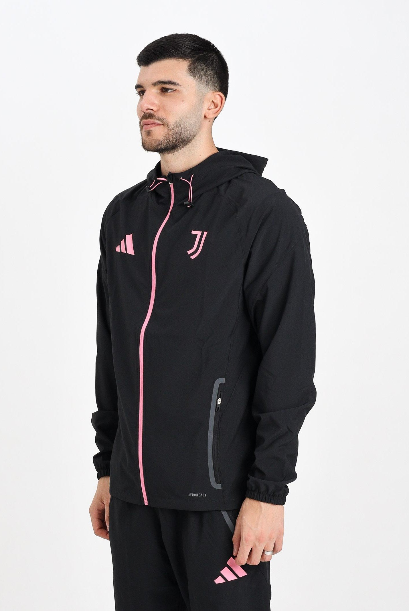 ADIDAS PERFORMANCE Giacca Juventus Tiro 25 Competition Vis Tech nera da uomo JV5347 . ADIDAS PERFORMANCE