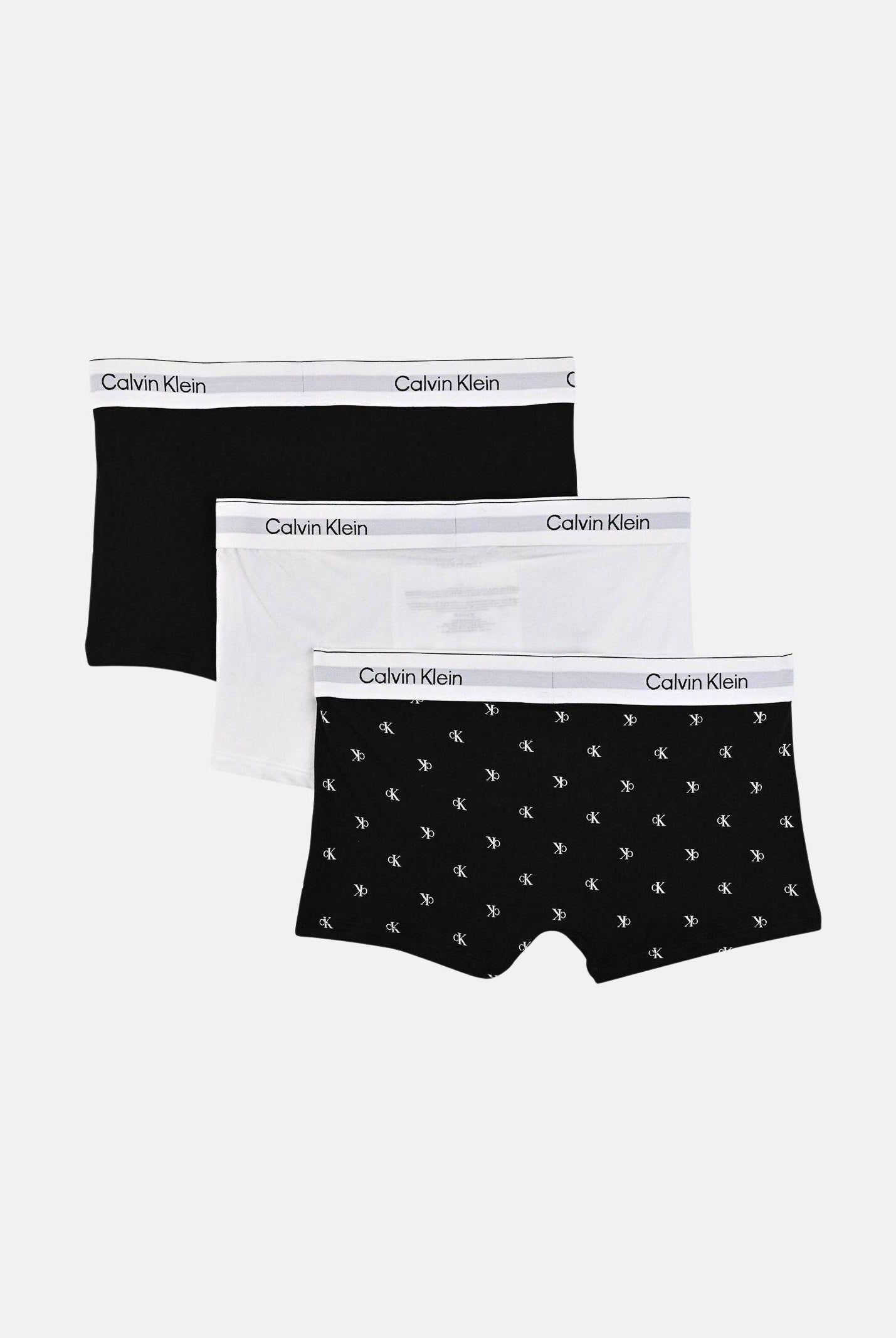 CALVIN KLEIN Boxer (3px) neri e bianchi da uomo LV00NB4389 3TH CALVIN KLEIN