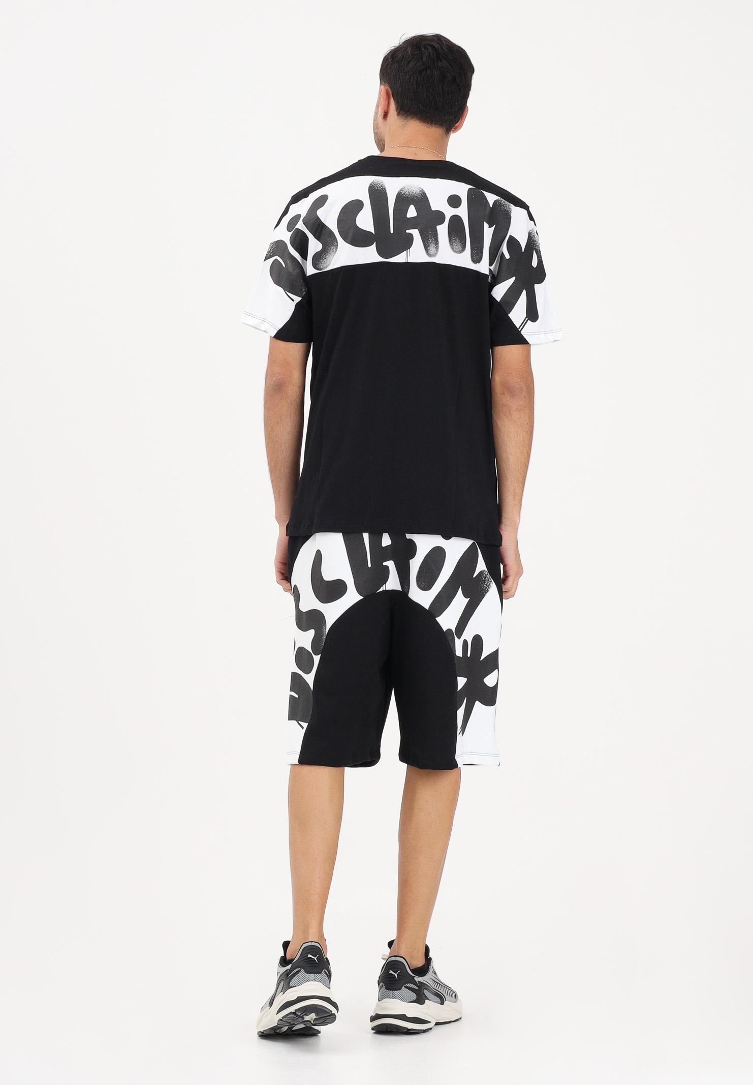 DISCLAIMER Shorts nero da uomo con stampa sul retro 26EDS55433 NEBI DISCLAIMER
