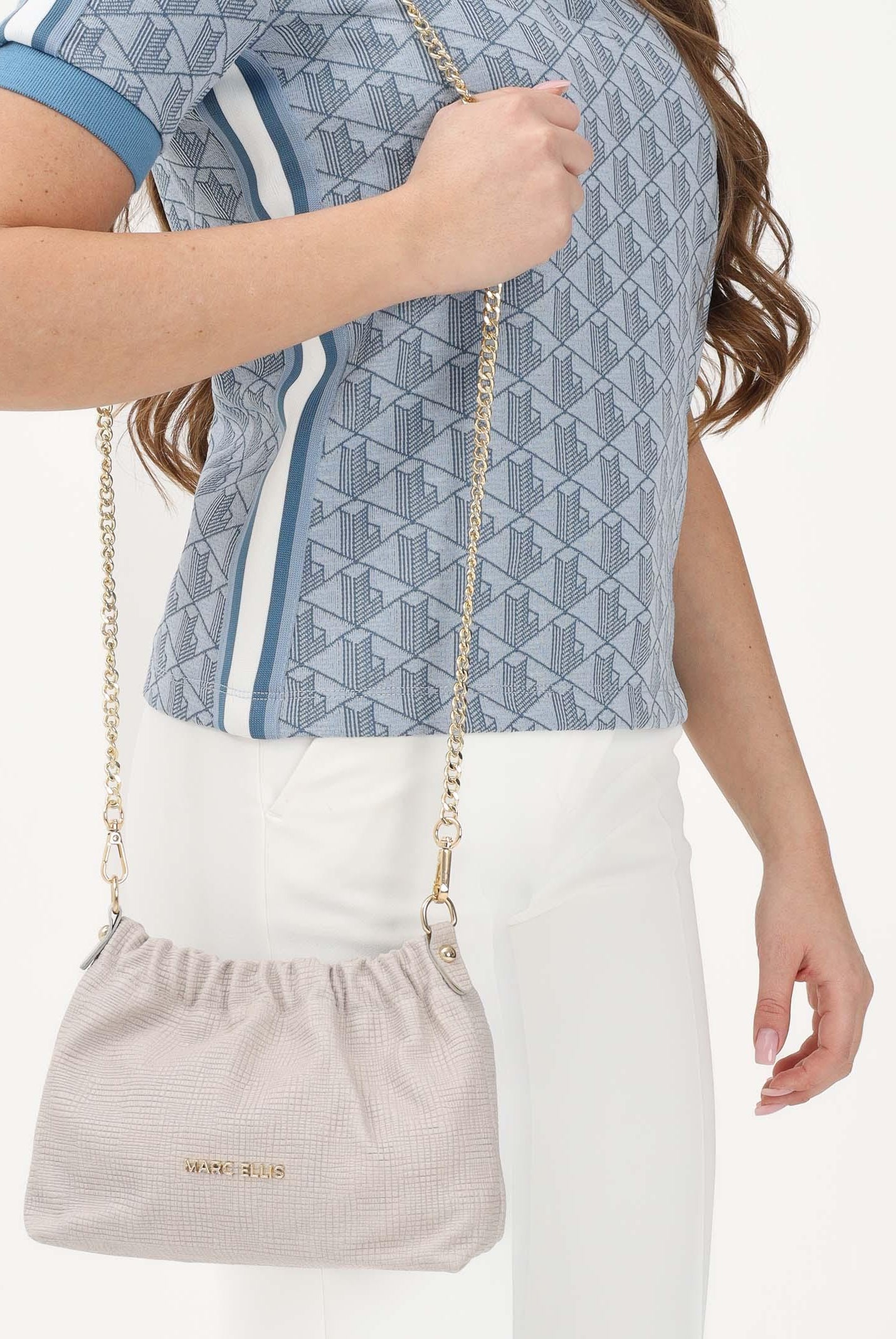 MARC ELLIS Borsa a tracolla Helena Suede panna da donna HELENA-SUEDE-RF OFBLGO MARC ELLIS