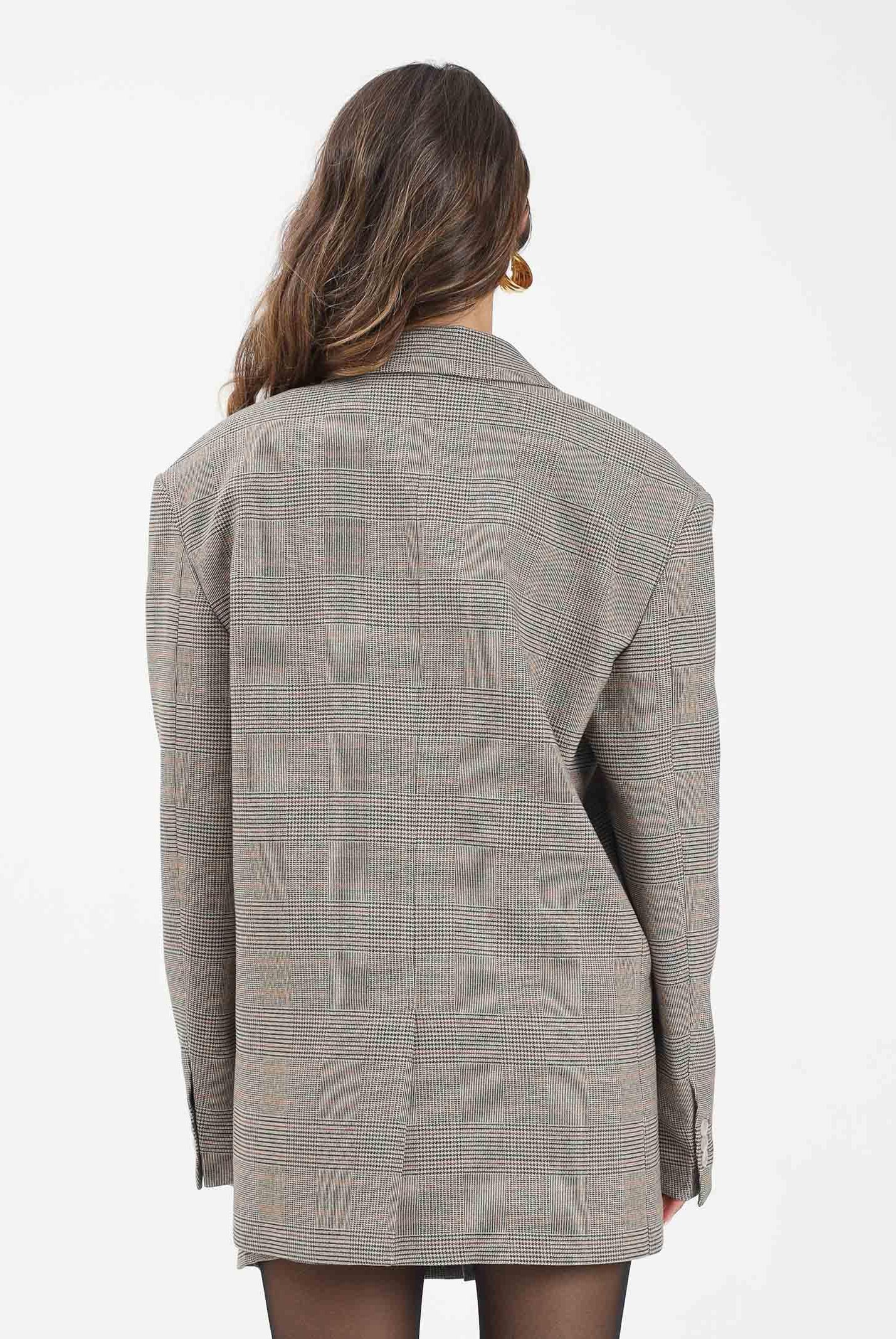 HINNOMINATE Giacca beige da donna con motivo principe di galles HMABW02260 BE11 HINNOMINATE