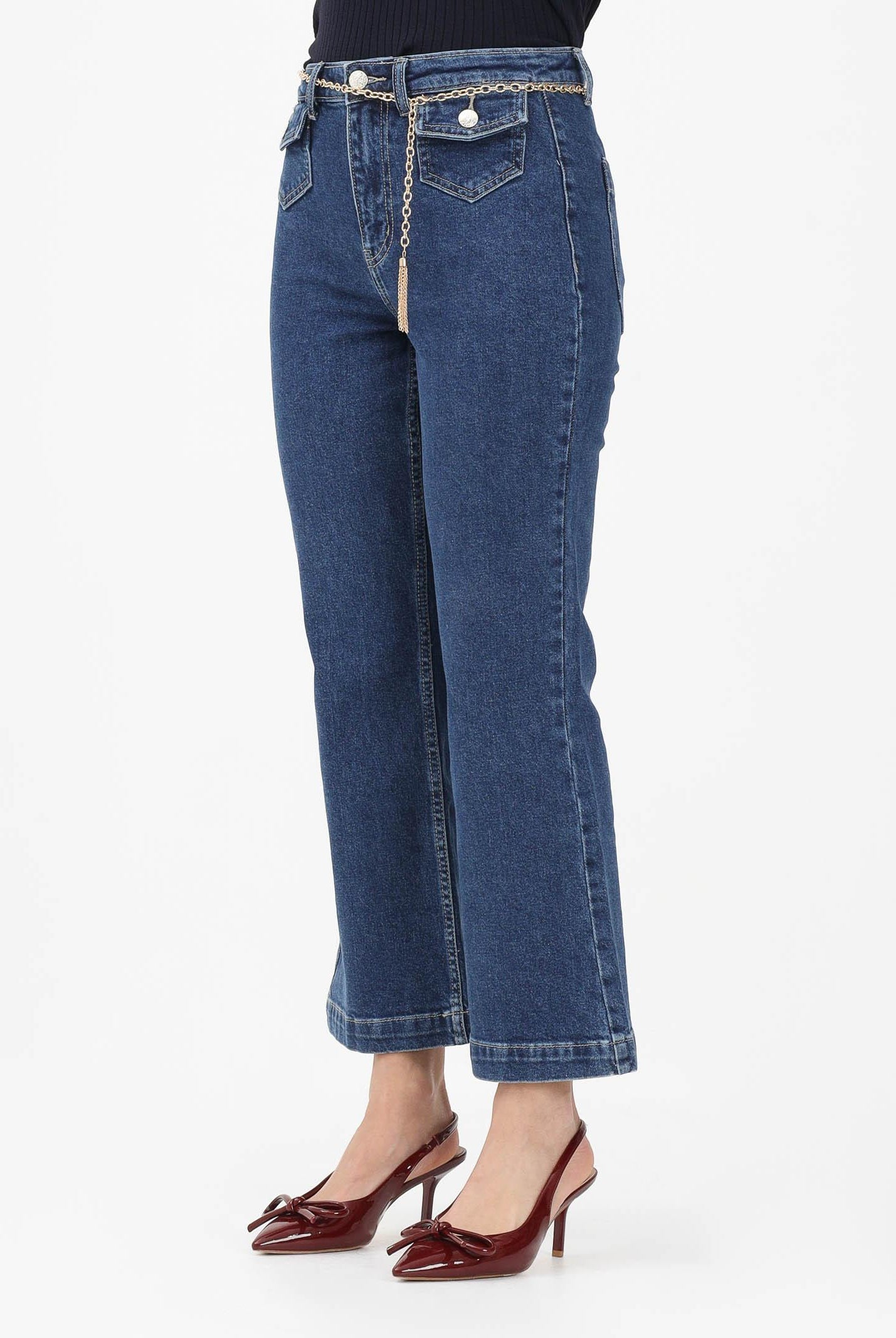 ONLY Jeans in denim blu medio da donna con catenina 15363586 MEBL ONLY