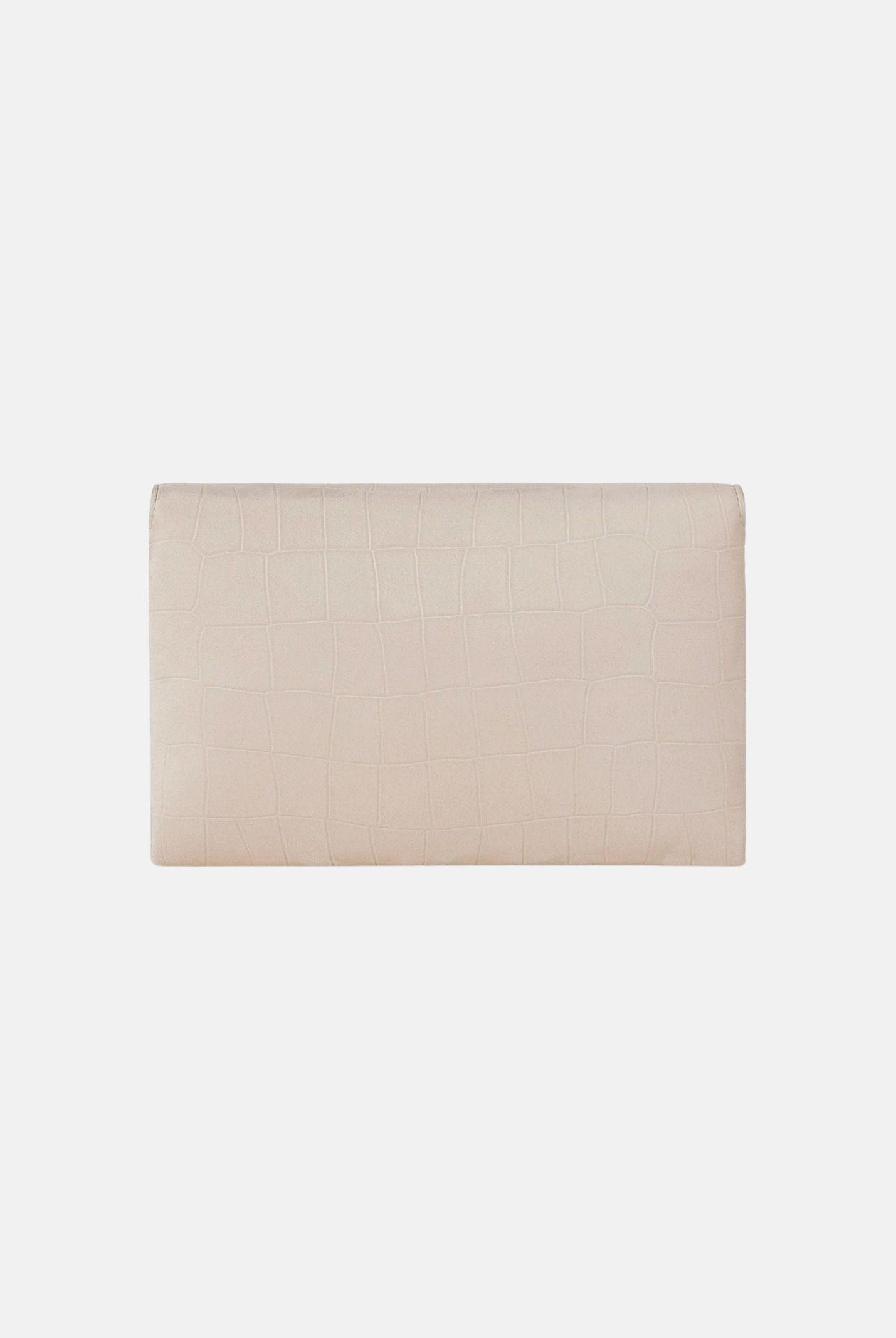 ELISABETTA FRANCHI Pochette vaniglia da donna realizzata in suede BS64A61E2 135 ELISABETTA FRANCHI