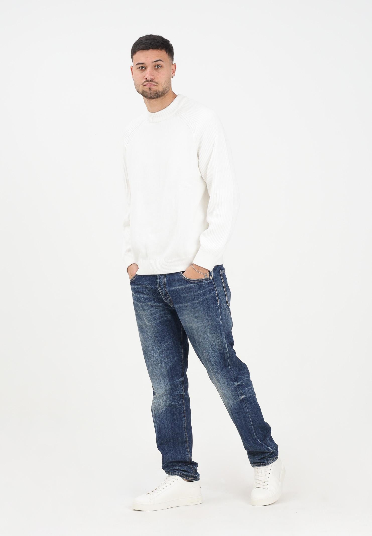 YES LONDON Jeans in denim blu con lavaggio medio-scuro da uomo XJ3216BOSTON CA YES LONDON