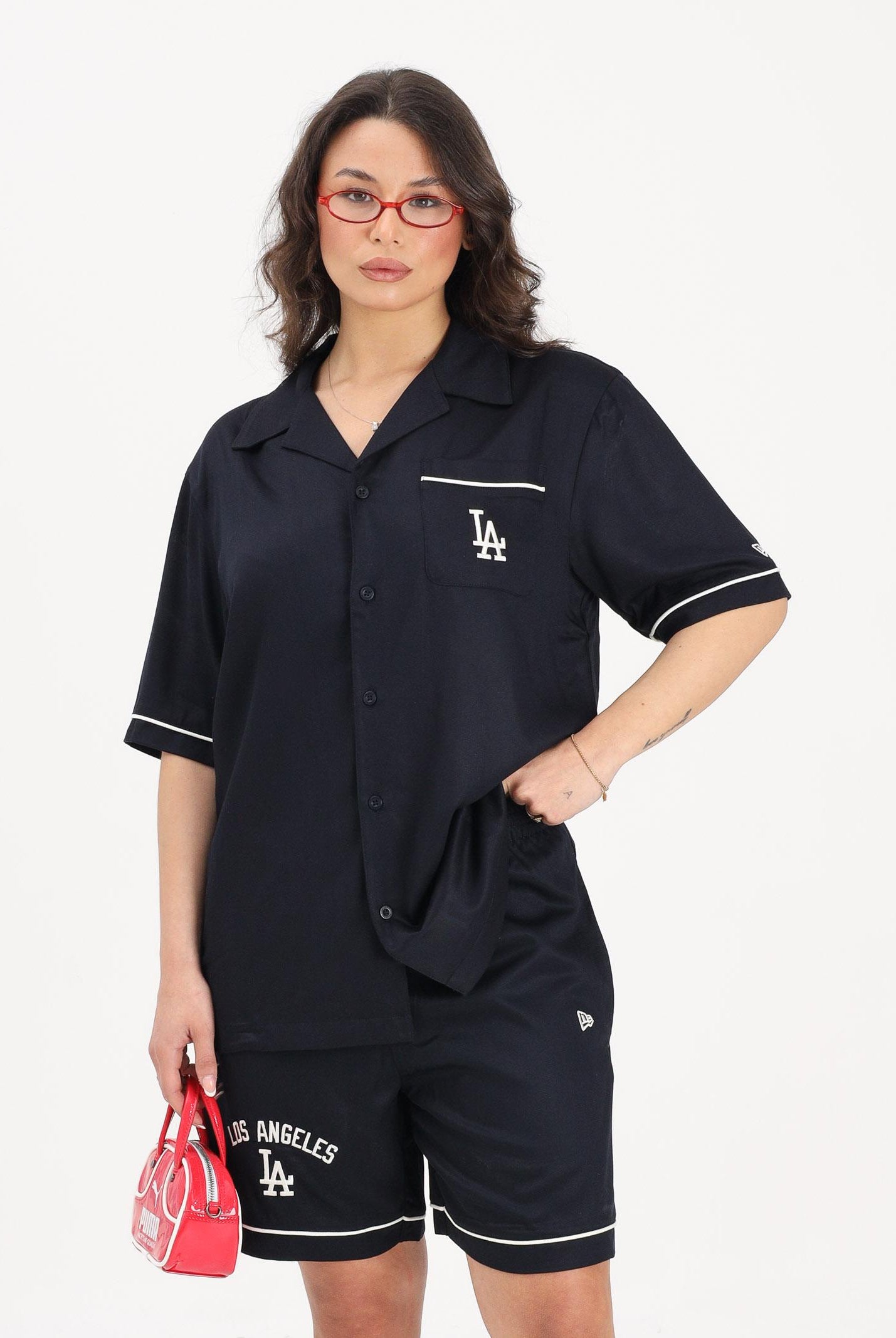 NEW ERA Camicia a manica corta LA Dodgers MLB Graphic Revere blu per uomo e donna 60856157 . NEW ERA