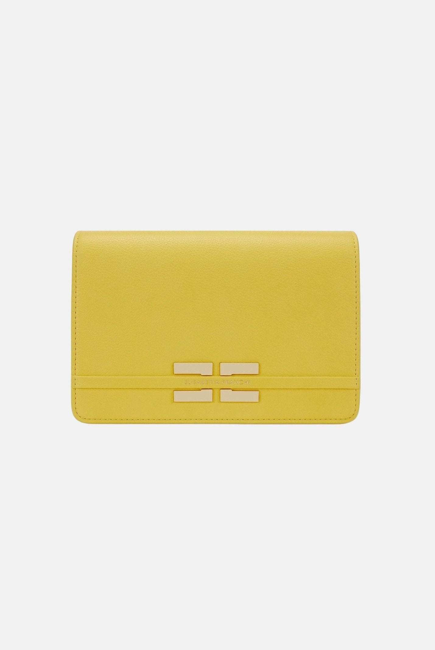 ELISABETTA FRANCHI Pochette gialla da donna con logo BS39A61E2 EV4 ELISABETTA FRANCHI