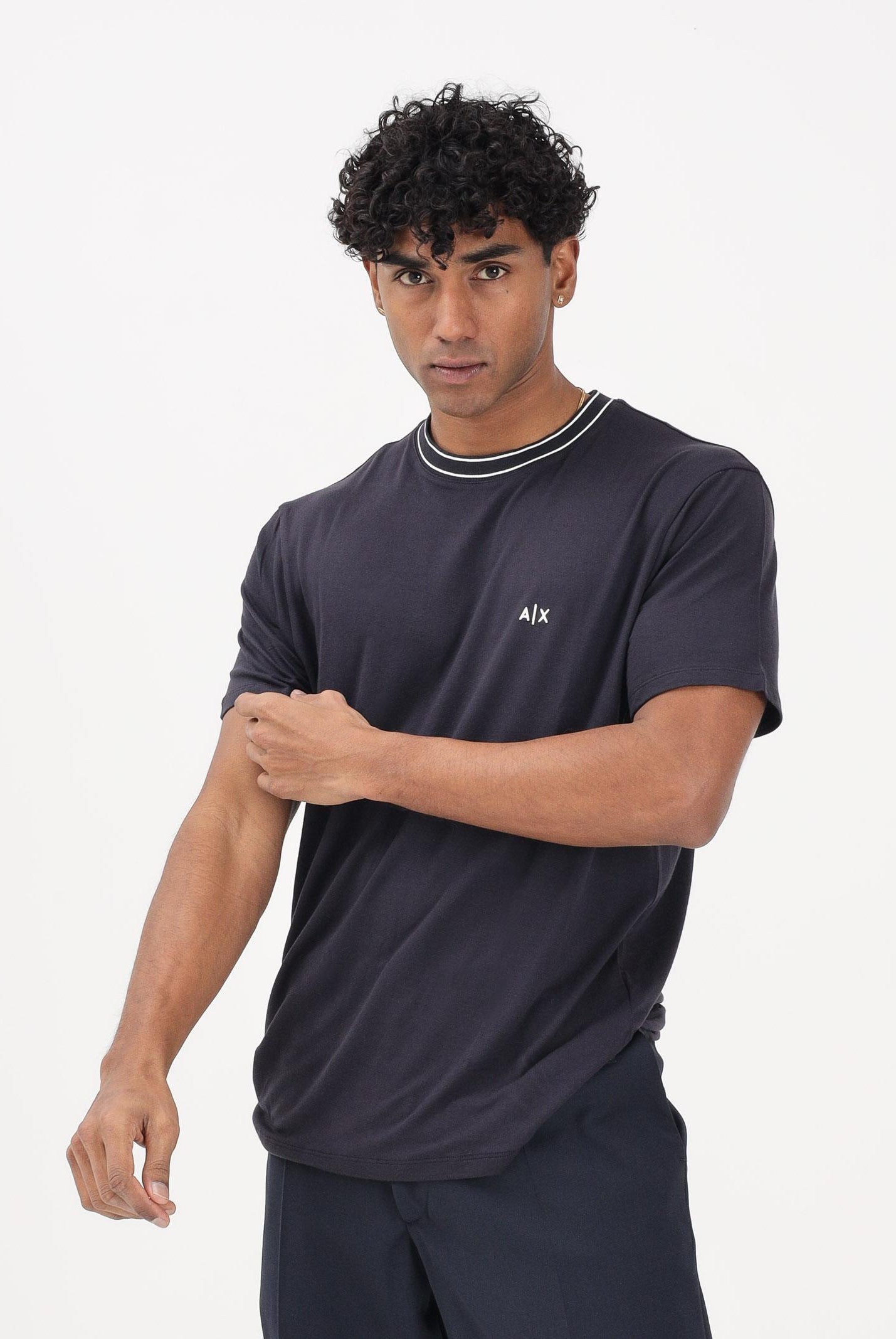ARMANI EXCHANGE T-shirt a manica corta blu da uomo con logo AX XM002484AF21936 UB101 ARMANI EXCHANGE