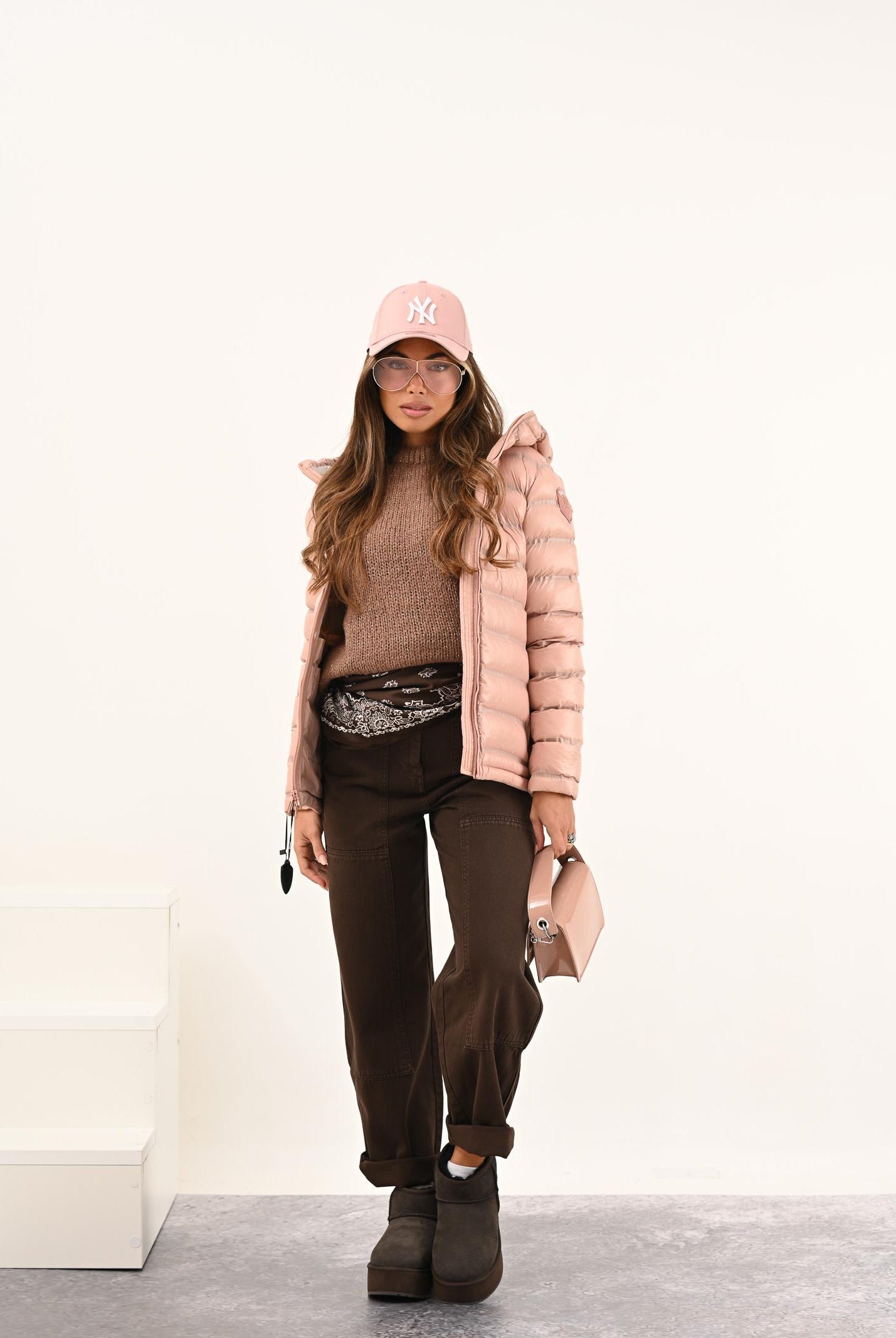 ONLY Maglioncino girocollo marrone da donna con fiocco sul retro 15353235 CocoaCrÈme ONLY