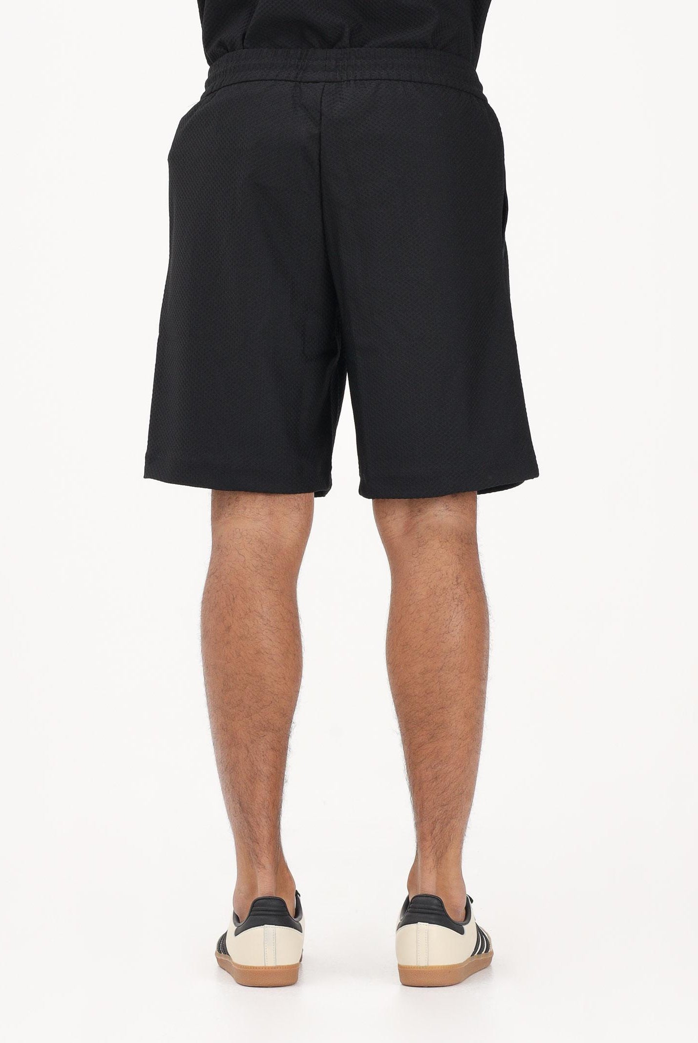 EA7 Shorts sportivo nero da uomo con logo 7M001340AF21099 UC001 EA7