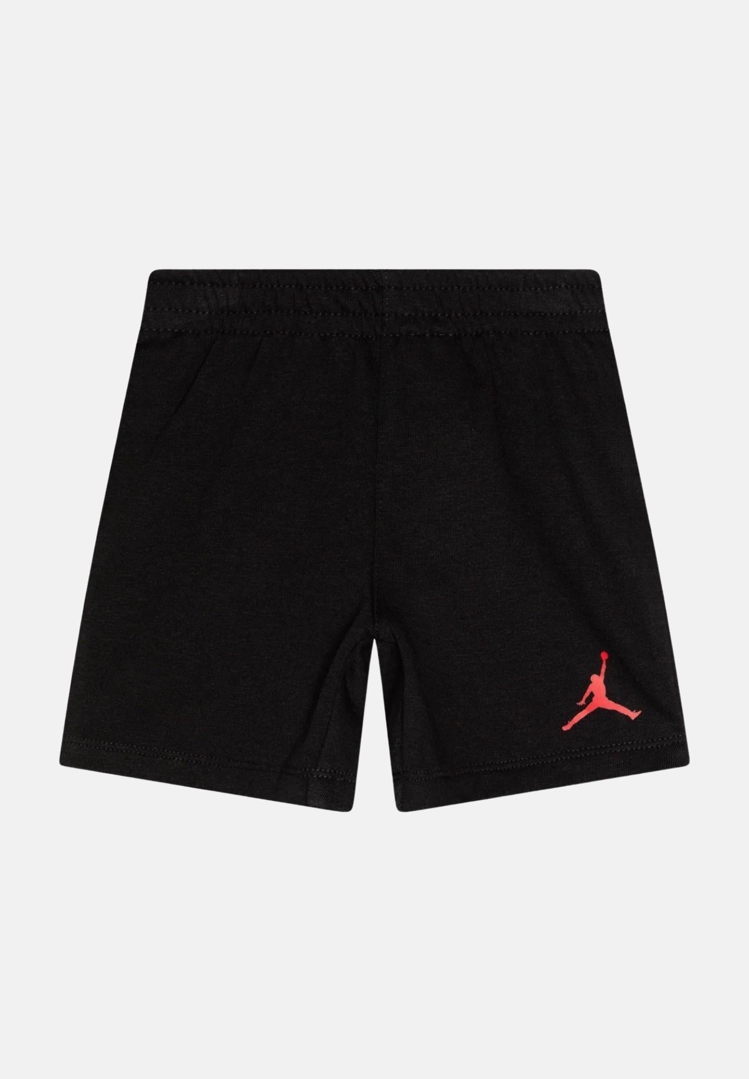 JORDAN Completino rosso e nero da neonato con stampa logo Jumpman 65C138 023 JORDAN