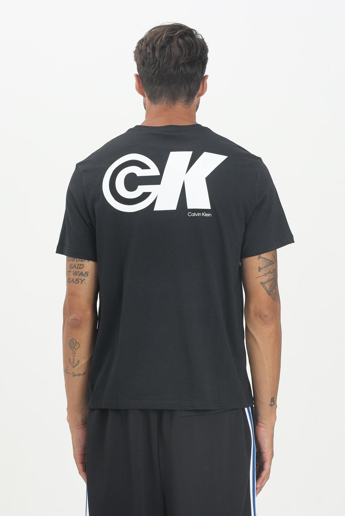 CALVIN KLEIN JEANS T-shirt a manica corta nera da uomo con stampa logo LV04RC835GUB1 CALVIN KLEIN JEANS