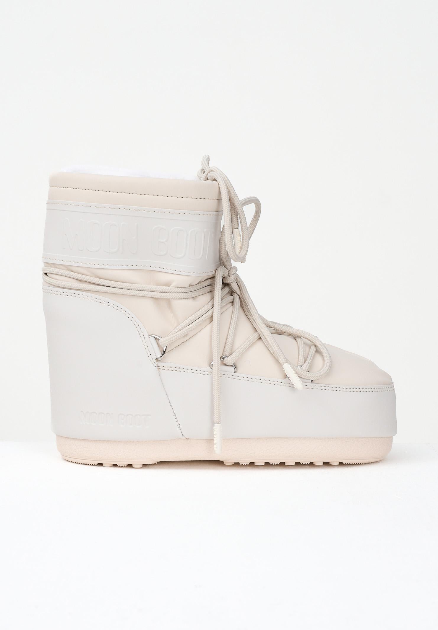 MOON BOOT Stivali da neve ICON LOW RUBBER panna da donna 80D1409380 L002 MOON BOOT