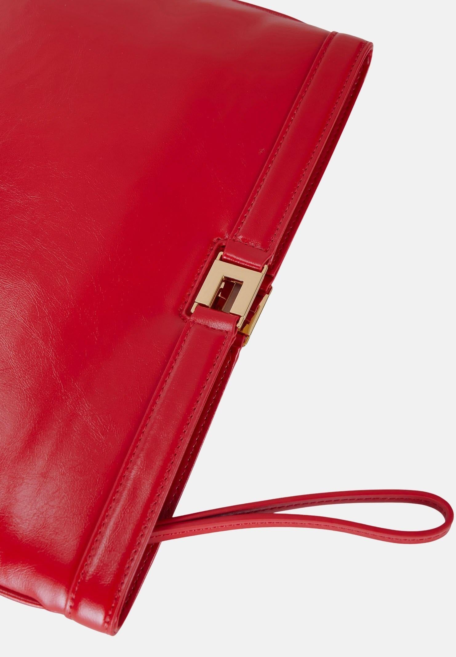ELISABETTA FRANCHI Pochette rossa da donna effetto naplak BS18A61E2 H85 ELISABETTA FRANCHI