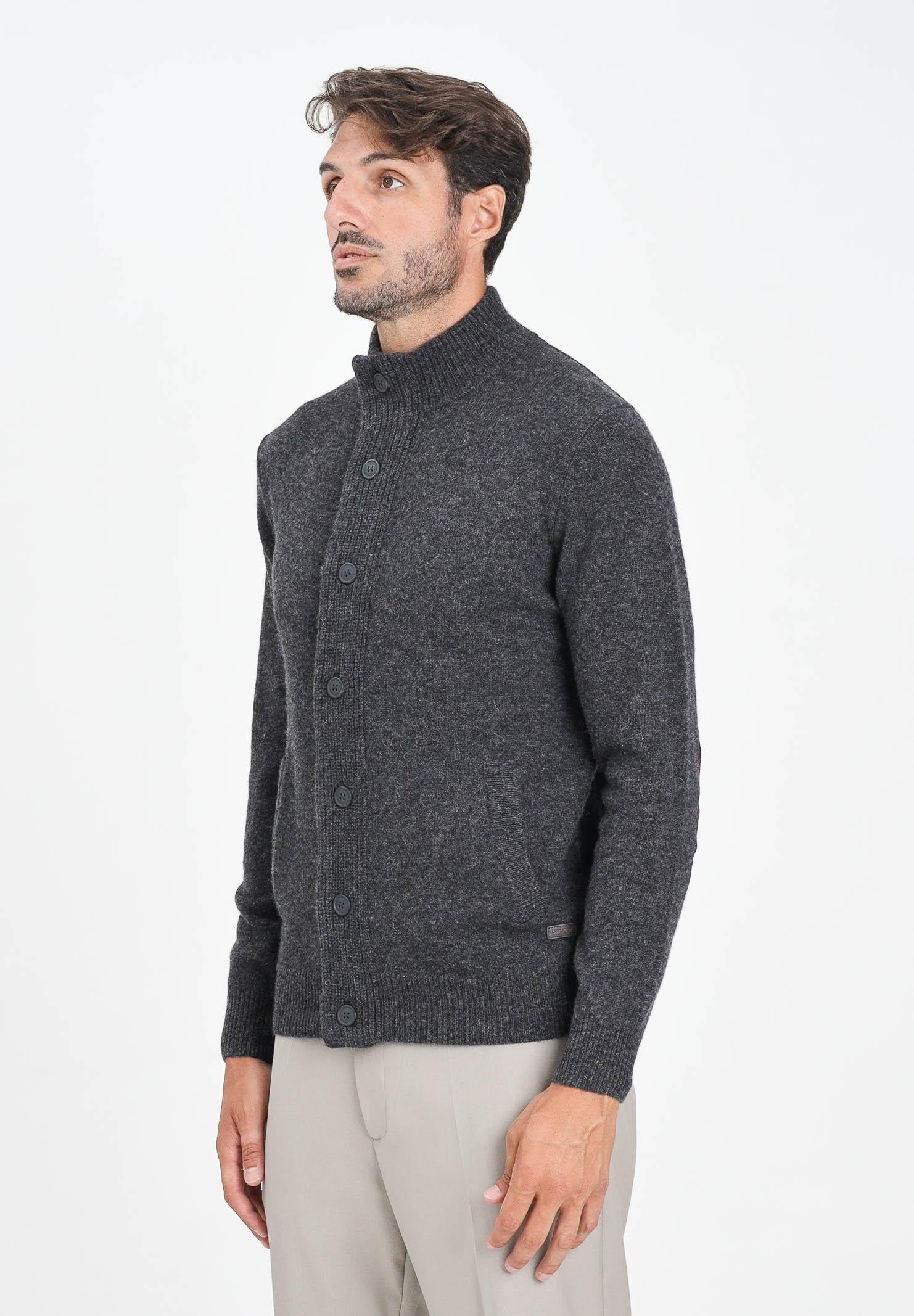 BARBOUR Cardigan Patch grigio da uomo 252MMKN0731 CH51 BARBOUR