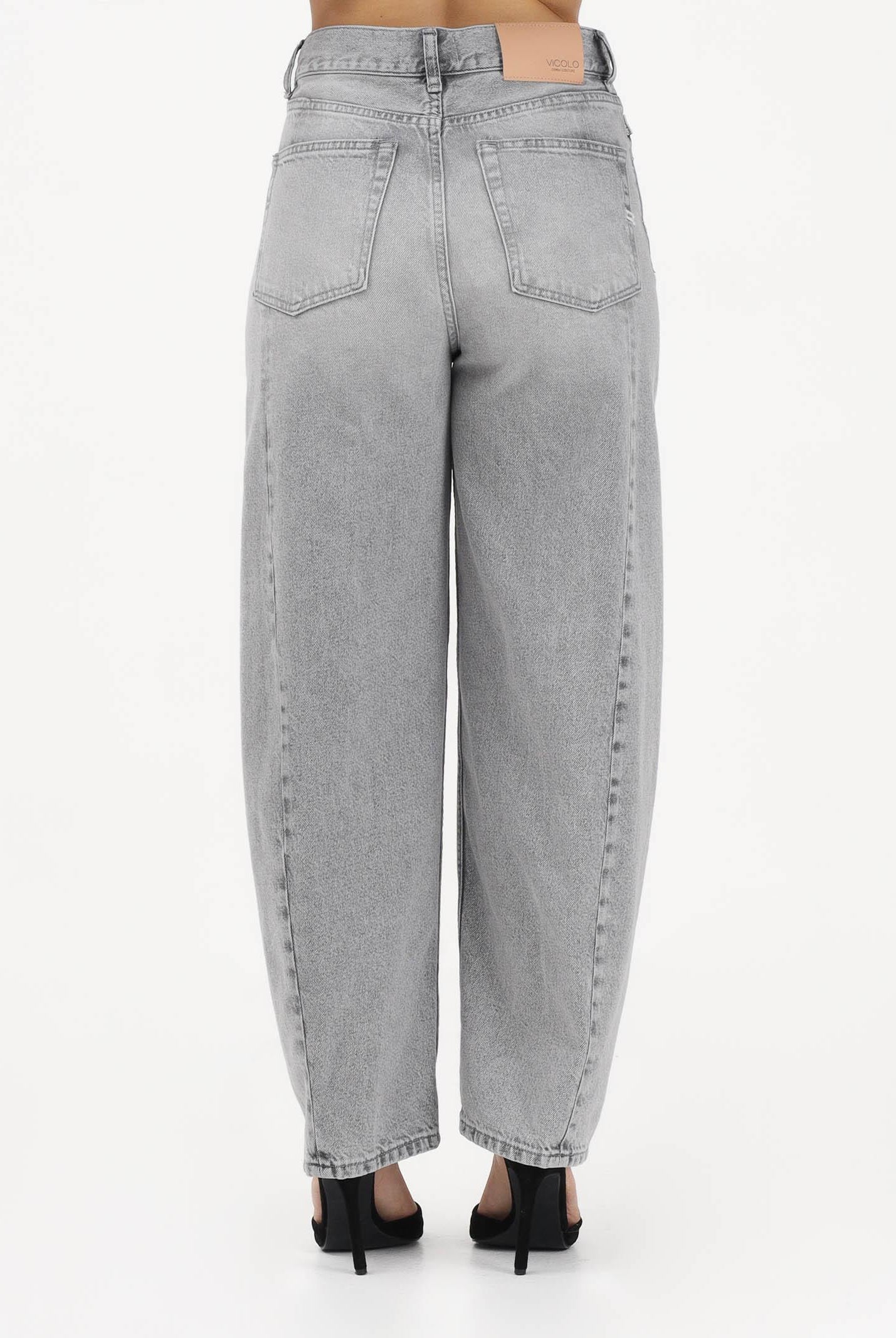 VICOLO Jeans CHIARA balloon in denim grigio da donna DAB5156 DEGR VICOLO