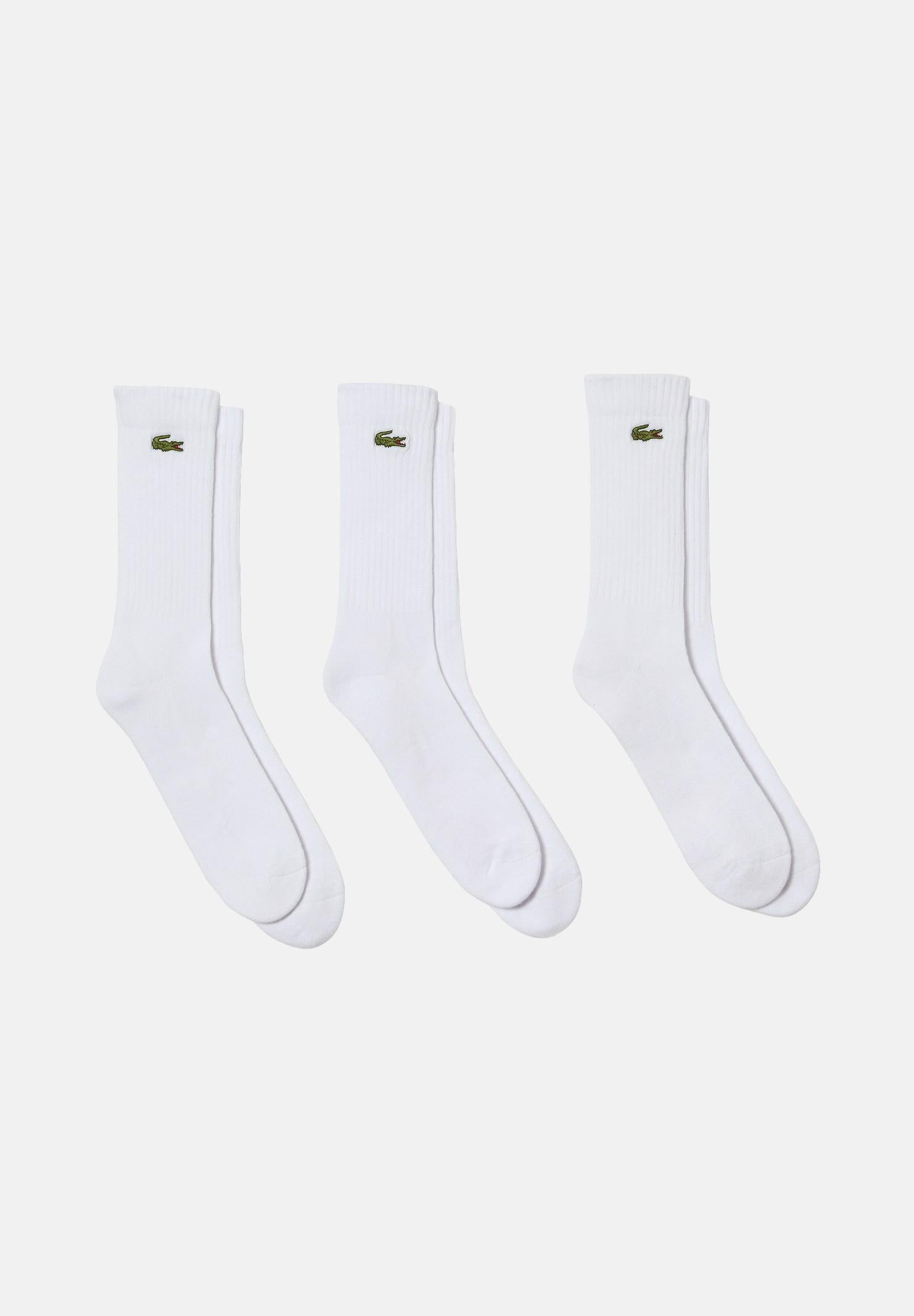 LACOSTE Calzini (3 paia) bianchi per uomo e donna RA4182 Z92 LACOSTE