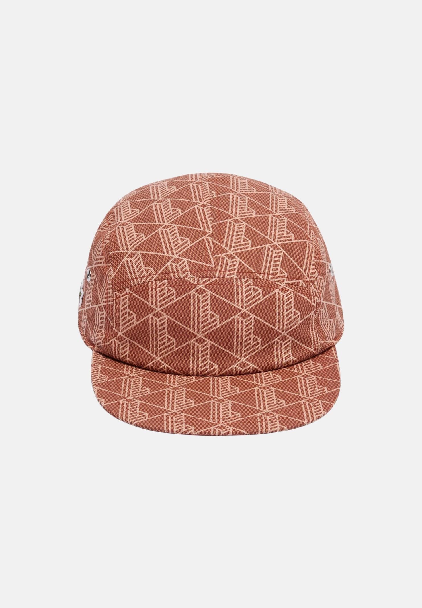 LACOSTE Cappello con visiera marrone chiaro per uomo e donna caratterizzato da stampa monogram RK0763 HHI LACOSTE