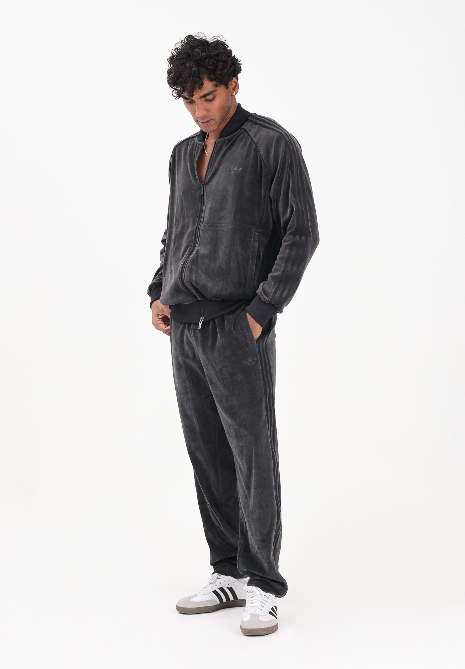 ADIDAS ORIGINALS Pantalone sportivo SST Adicolor Velour nero da uomo JW8377 ADIDAS ORIGINALS