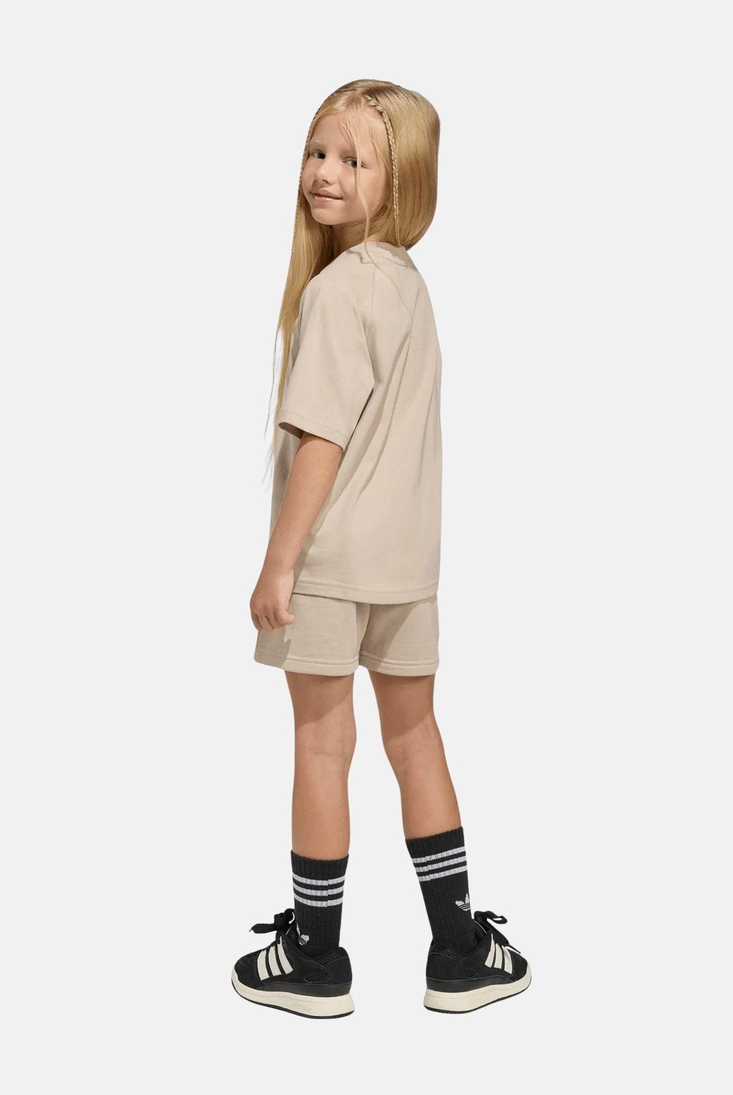 ADIDAS ORIGINALS Completino TREFOIL LOOSE beige da bambino KD5764 . ADIDAS ORIGINALS