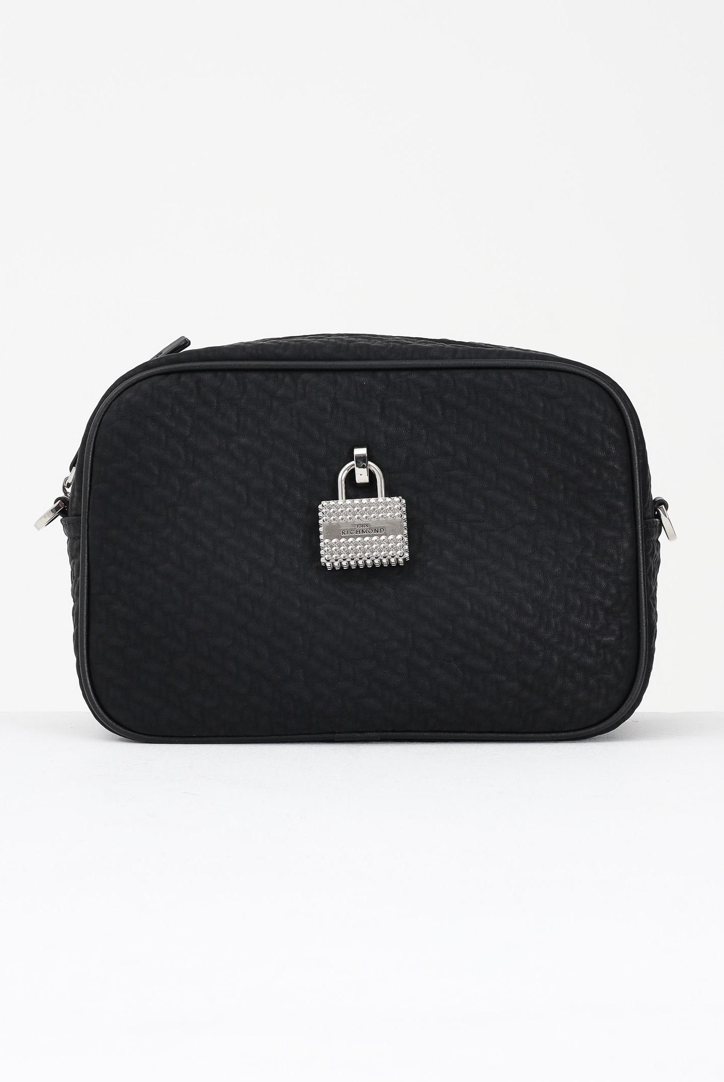 RICHMOND Borsa a tracolla nera da donna con lucchetto e logo RWA25197BO BL RICHMOND