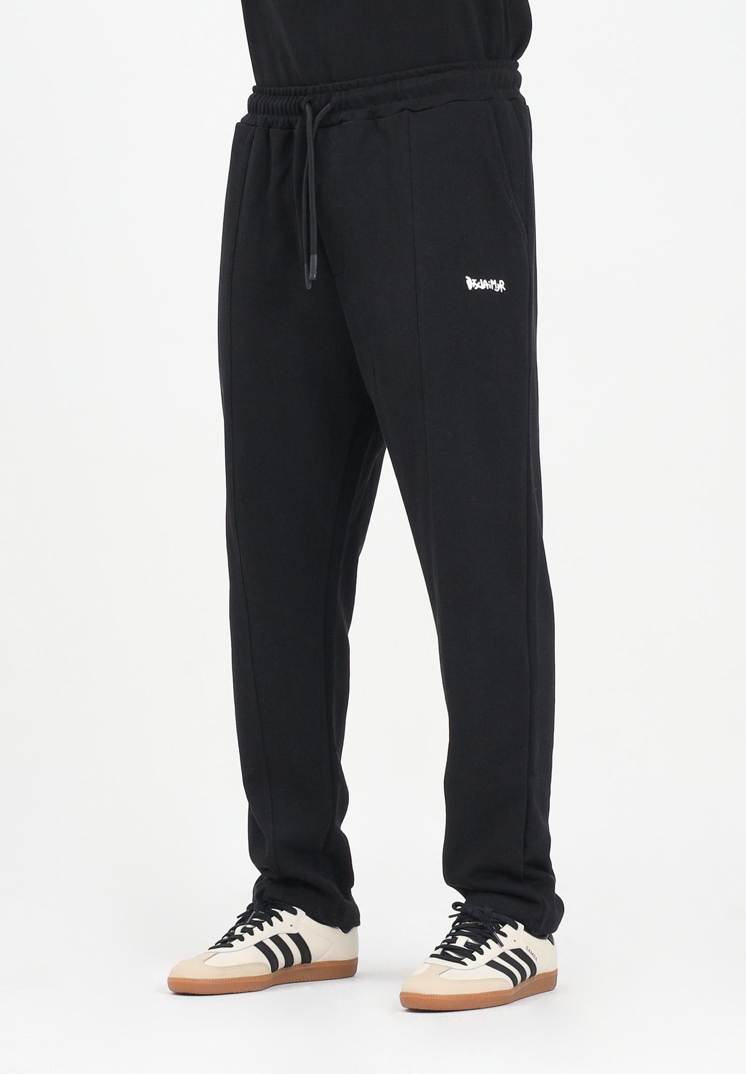 DISCLAIMER Pantalone sportivo nero da uomo con logo 25IDS54808 NE DISCLAIMER
