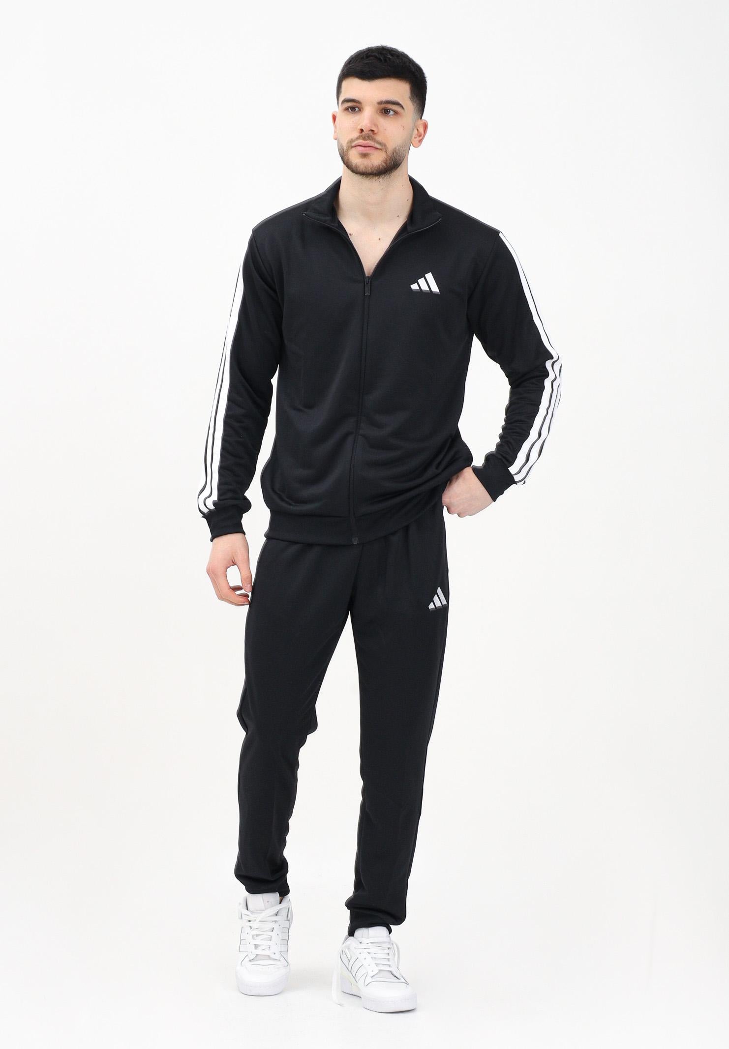 ADIDAS PERFORMANCE Tuta sportiva Sportswear Basic 3-Stripes French Terry nero da uomo JC5375 . ADIDAS PERFORMANCE