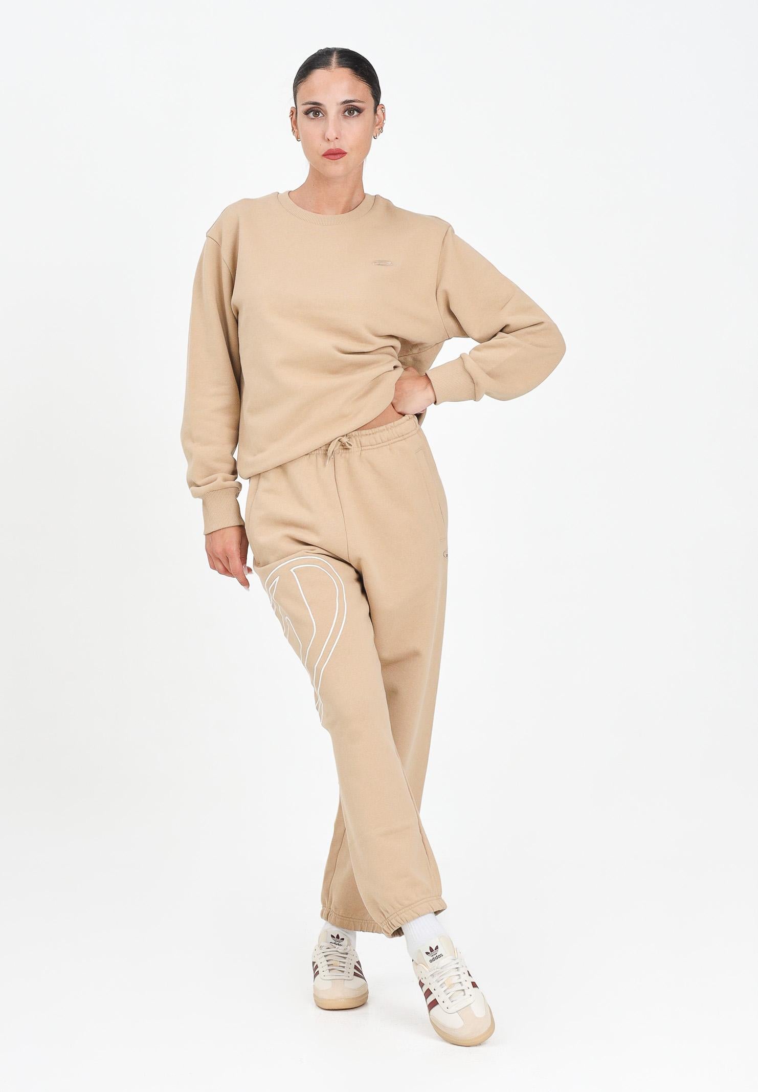 DIESEL Pantalone sportivo beige per donna, ragazzi e bambini con maxi logo Oval D J022720GYCJ K726 DIESEL
