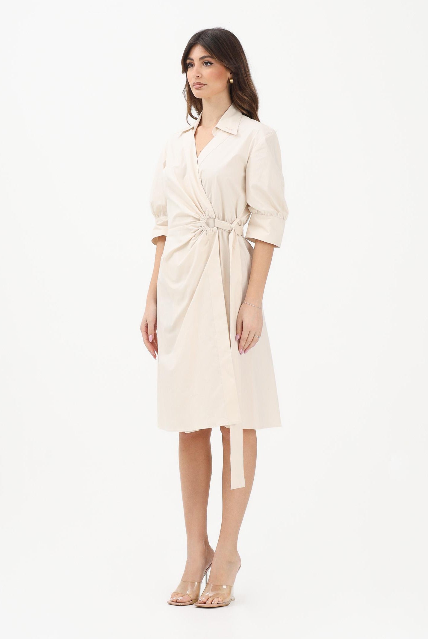 PINKO Abito midi ALINE beige da donna 106602A35Q C03 PINKO