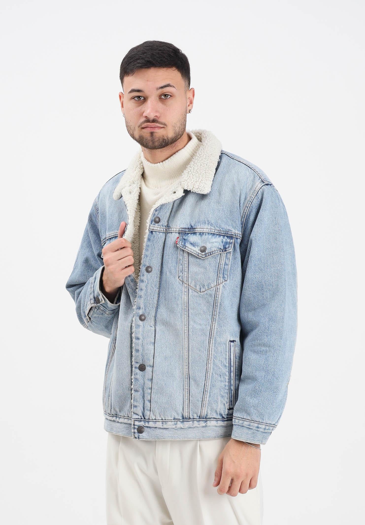 LEVI'S® Montone Relaxed Sherpa in denim chiaro da uomo A5784-0026 . LEVI'S®