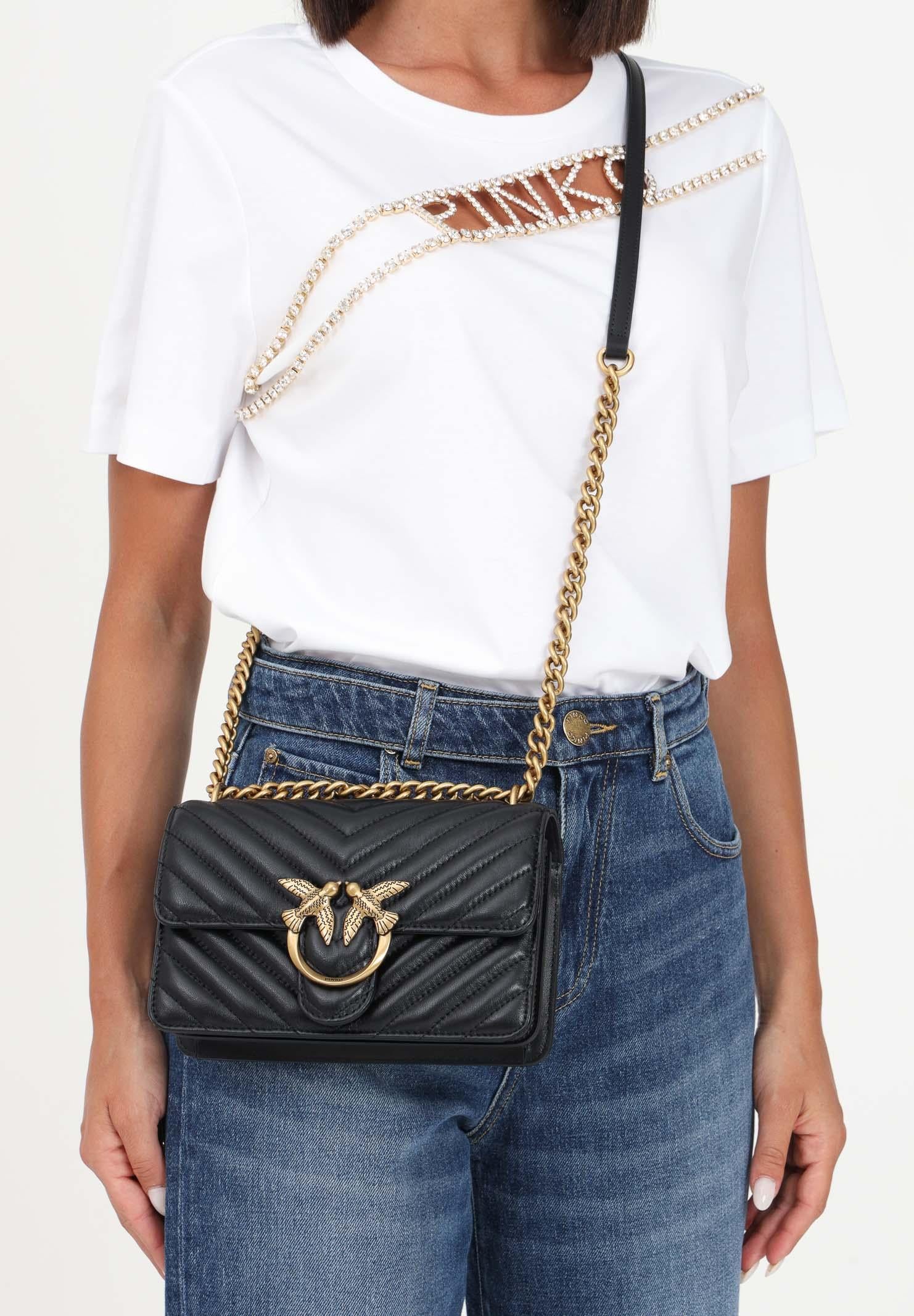 PINKO Borsa a tracolla Mini Love Bag One nera da donna 100074A0GK Z99Q PINKO