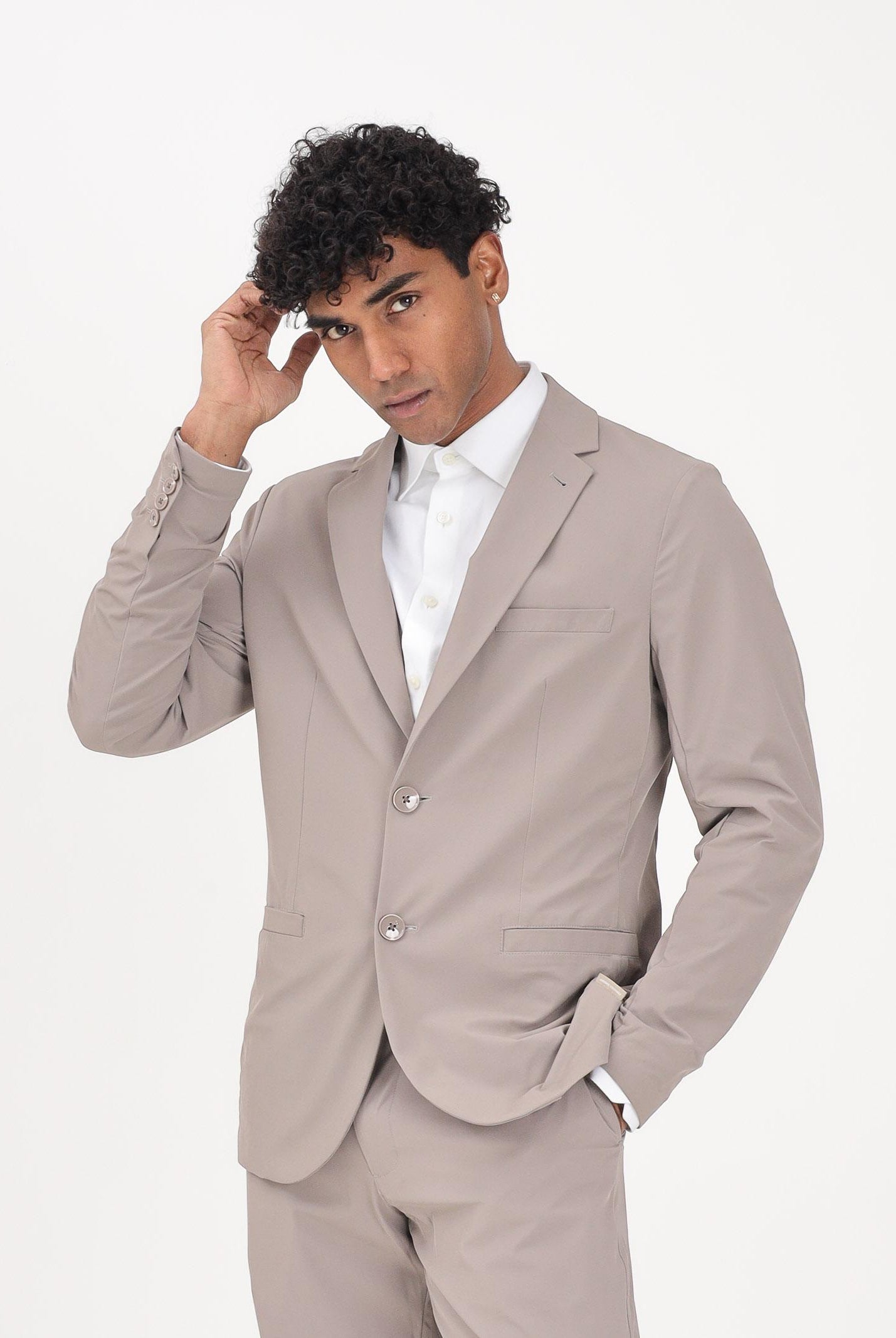 ARMANI EXCHANGE Giacca monopetto beige da uomo 8NZG49ZNYZZ U6107 ARMANI EXCHANGE