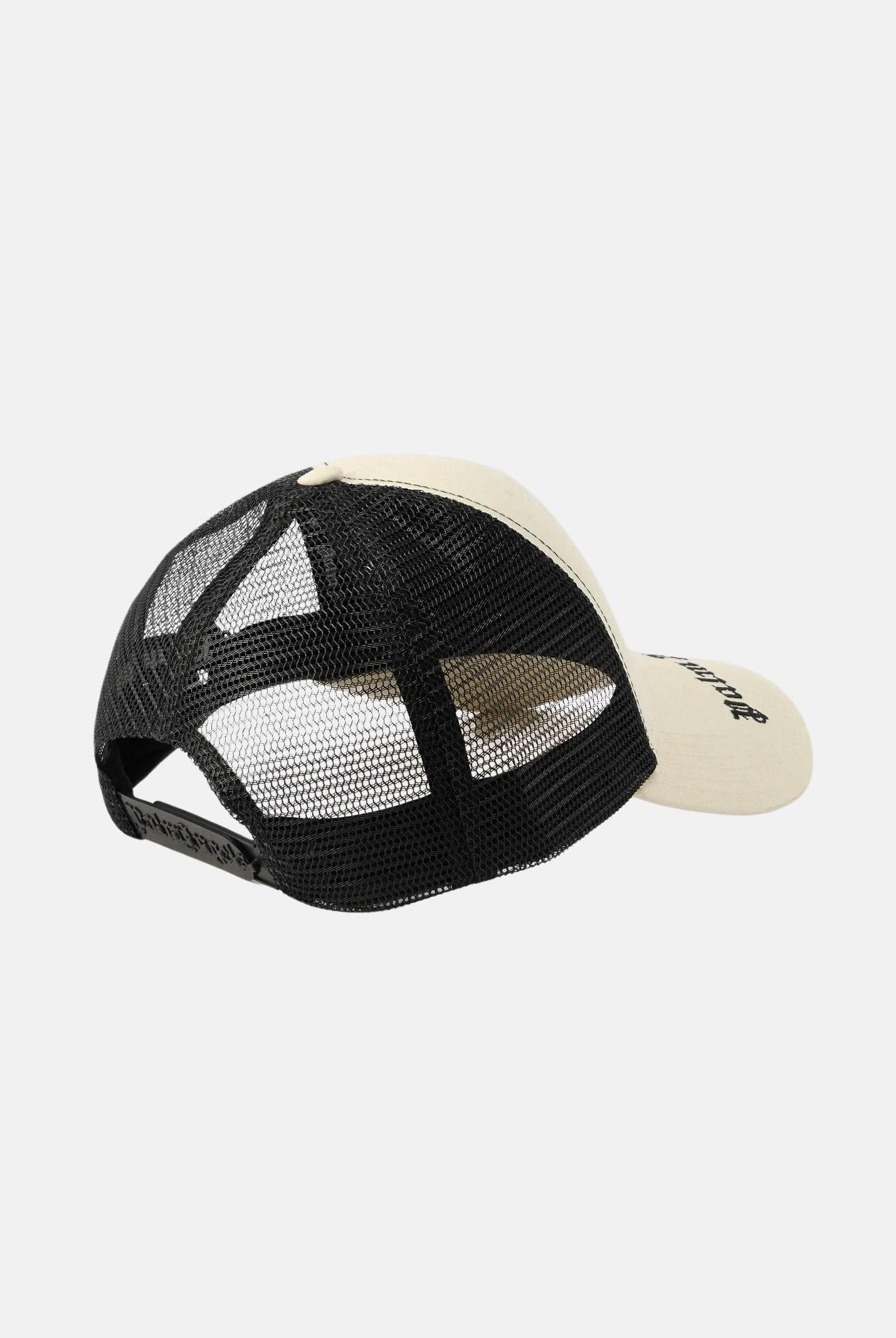 PALM ANGELS Cappello con visiera panna e nero per uomo e donna con Teddy e logo BK00CMZ0842 2 PALM ANGELS