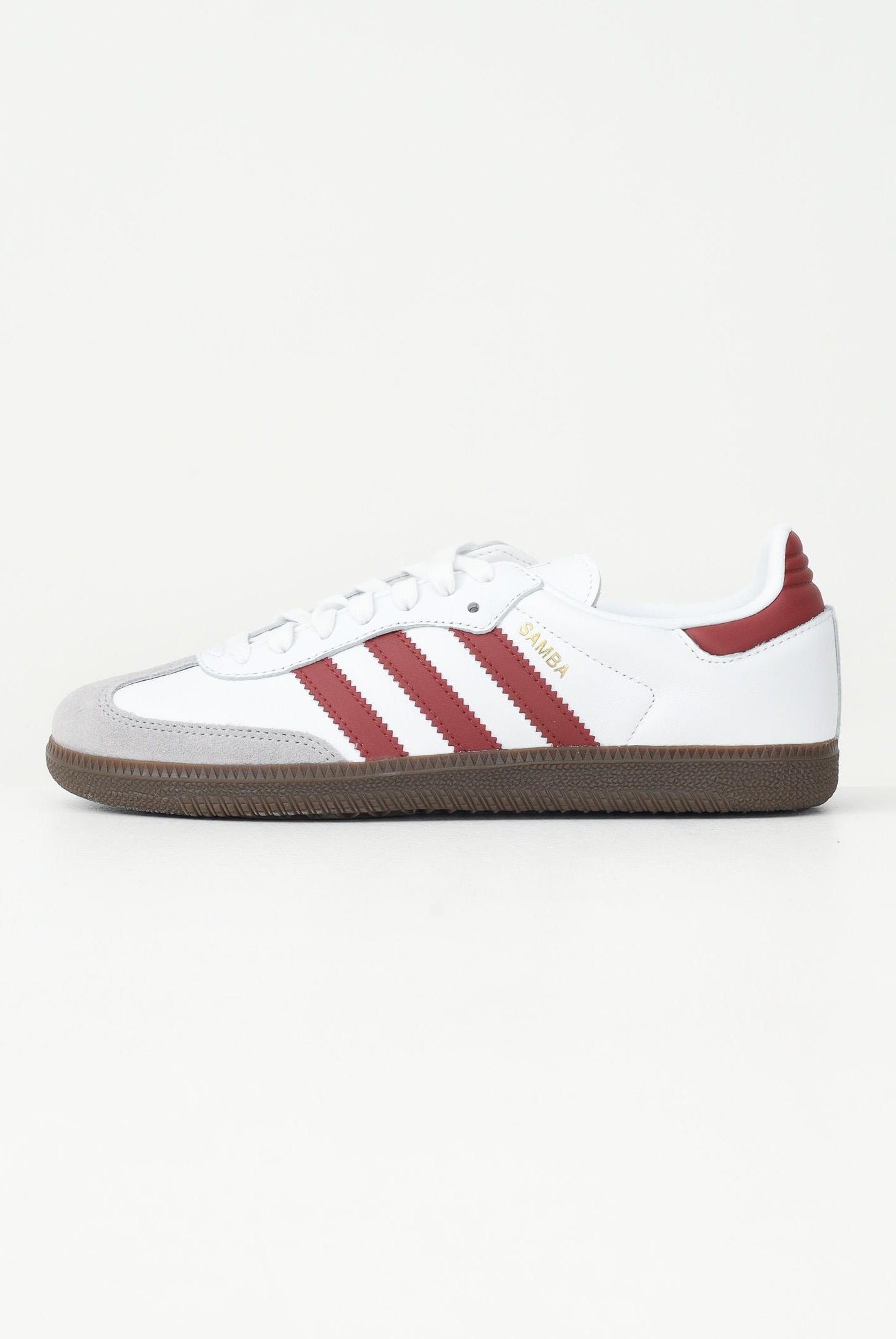 ADIDAS ORIGINALS Sneakers Samba OG bianche e bordeaux da uomo JH8798 . ADIDAS ORIGINALS