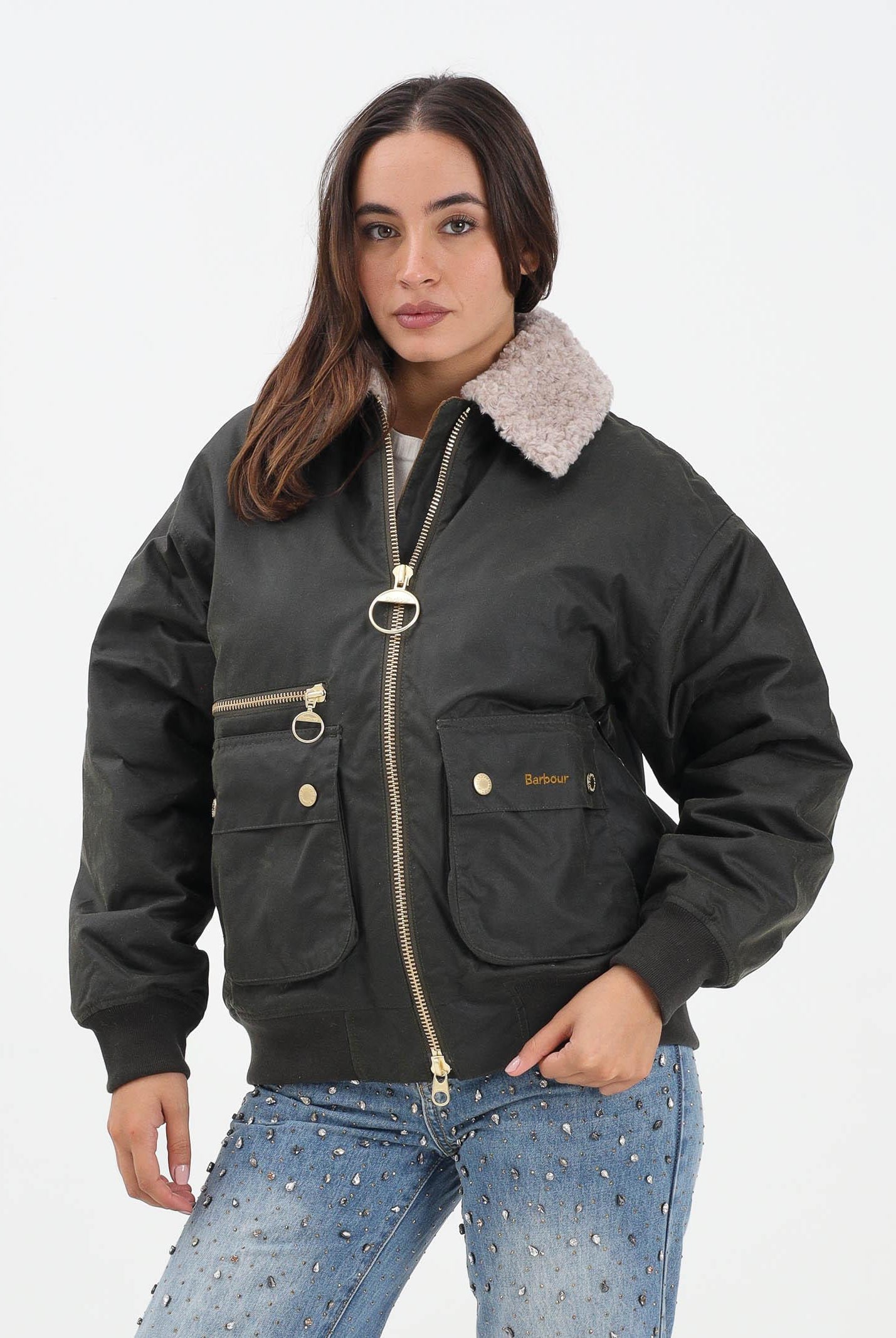 BARBOUR Giubbotto Maxine oliva da donna 252MLWX1488 OL99 BARBOUR