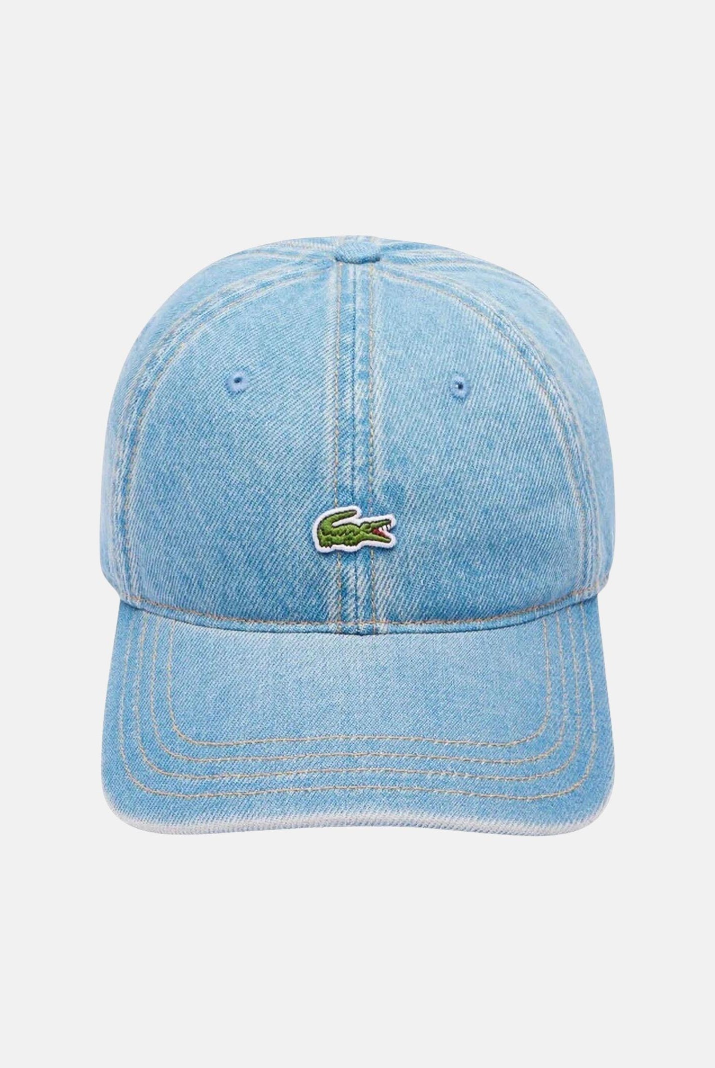 LACOSTE Cappello con visiera in denim chiaro per uomo e donna RK6362 MKU LACOSTE