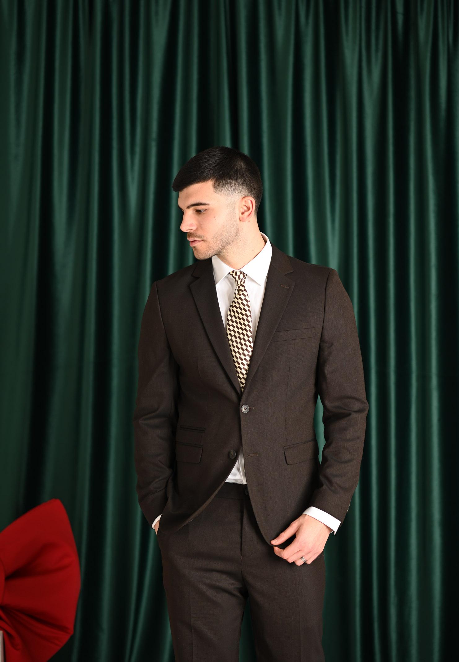 SELECTED HOMME Giacca monopetto marrone da uomo 16087868 Demitasse SELECTED HOMME